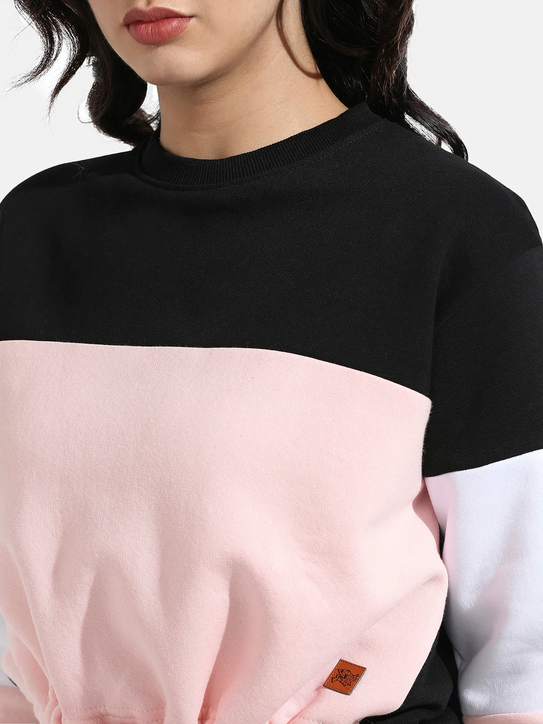 Colourblocked Sweatshirt With Drawstring Waist - Image 7