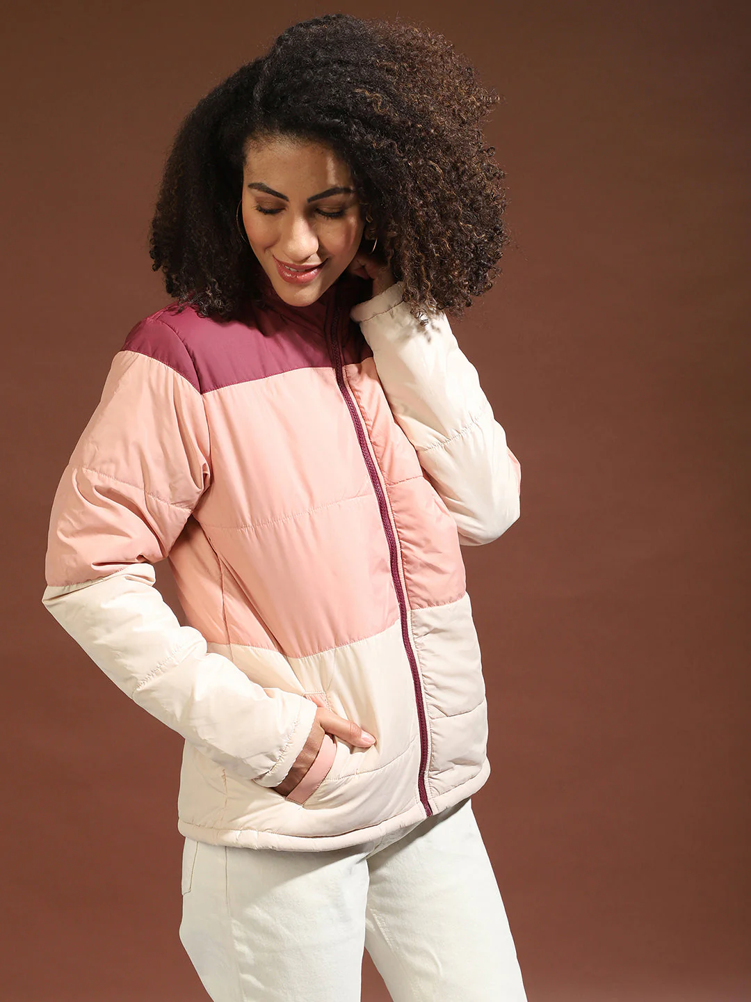 Contrast Panel Puffer Jacket - Image 3