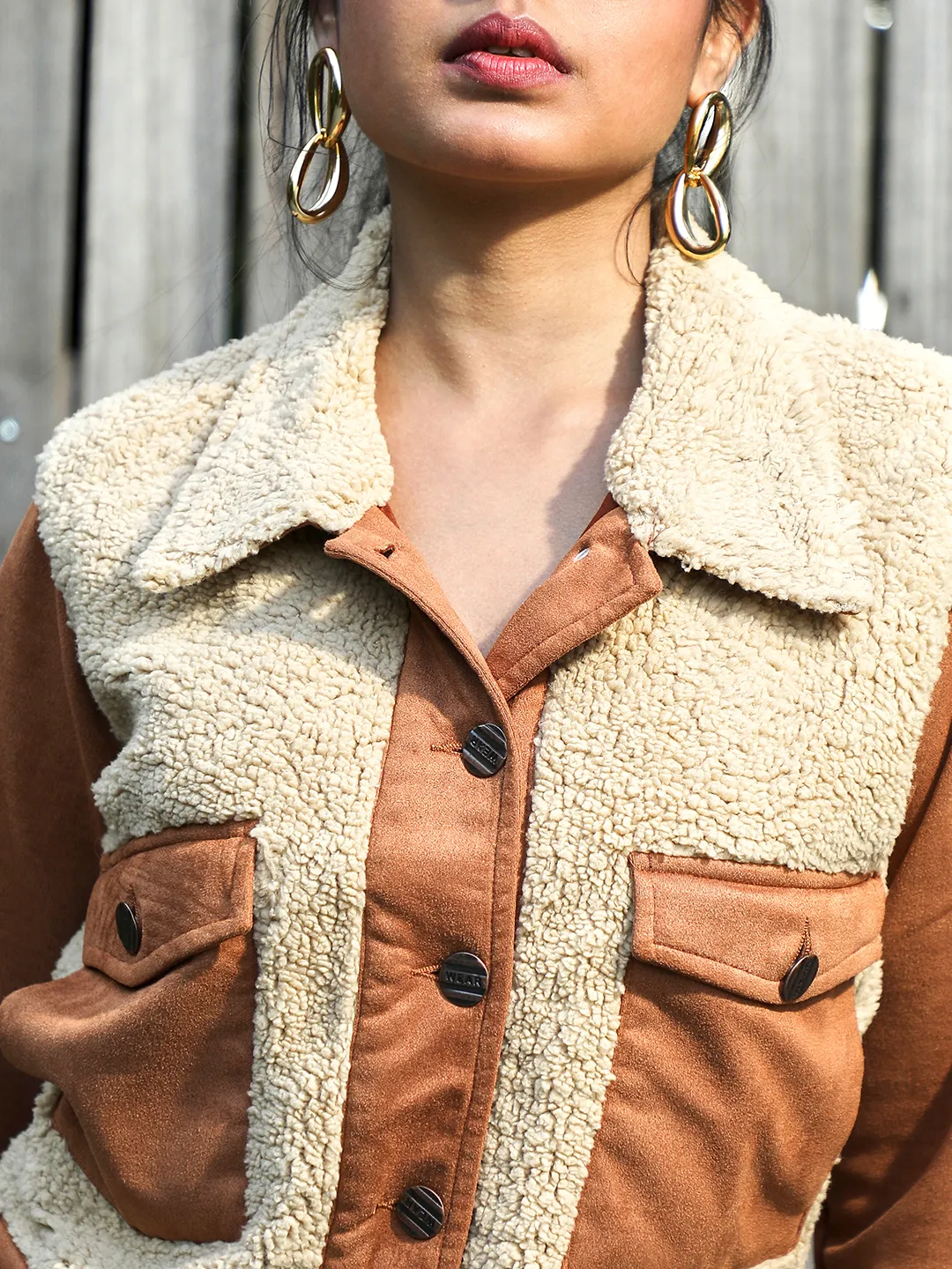 Contrast Sherpa Jacket - Image 7