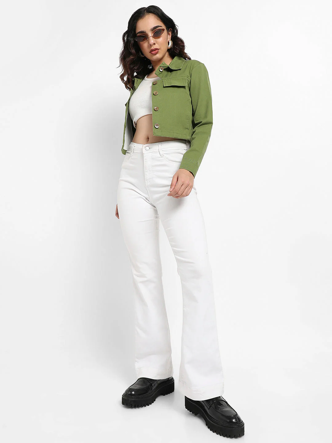 Cropped Jacket With Cut-Out Detail - Image 6