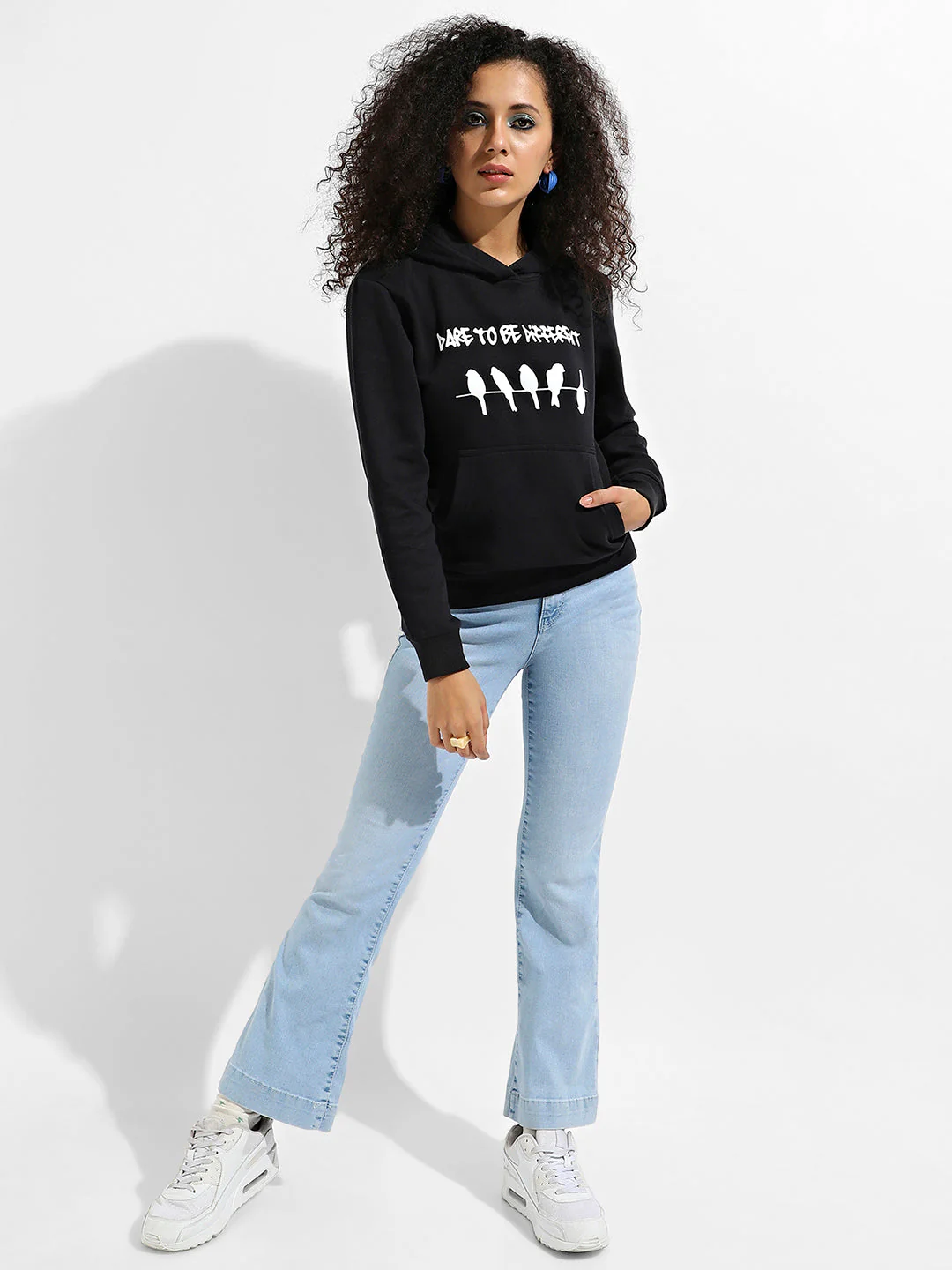 Dare To Different Hoodie With Ribbed Hem - Image 5