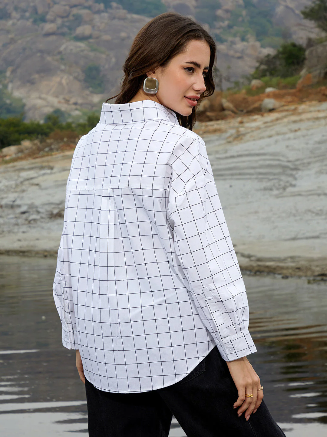 Graph Check Oversized Shirt - Image 4