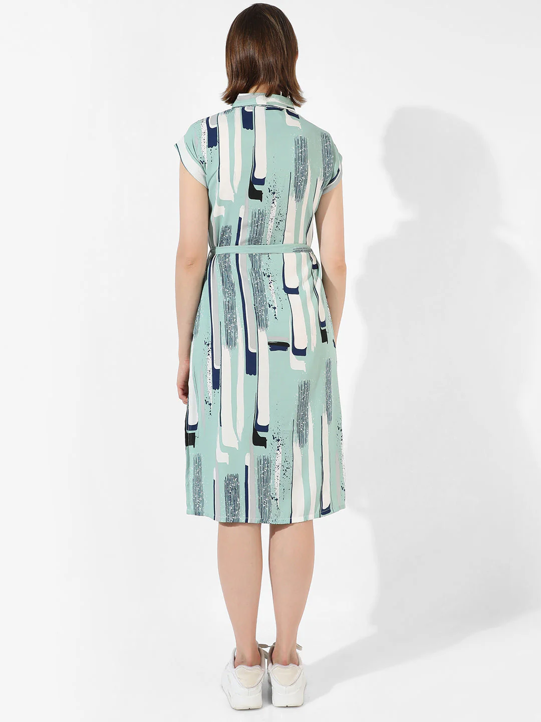 Green Printed Dress - Image 3
