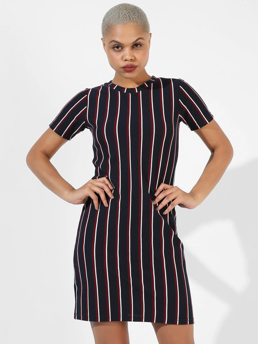 Halo Striped Mini Dress - Image 2