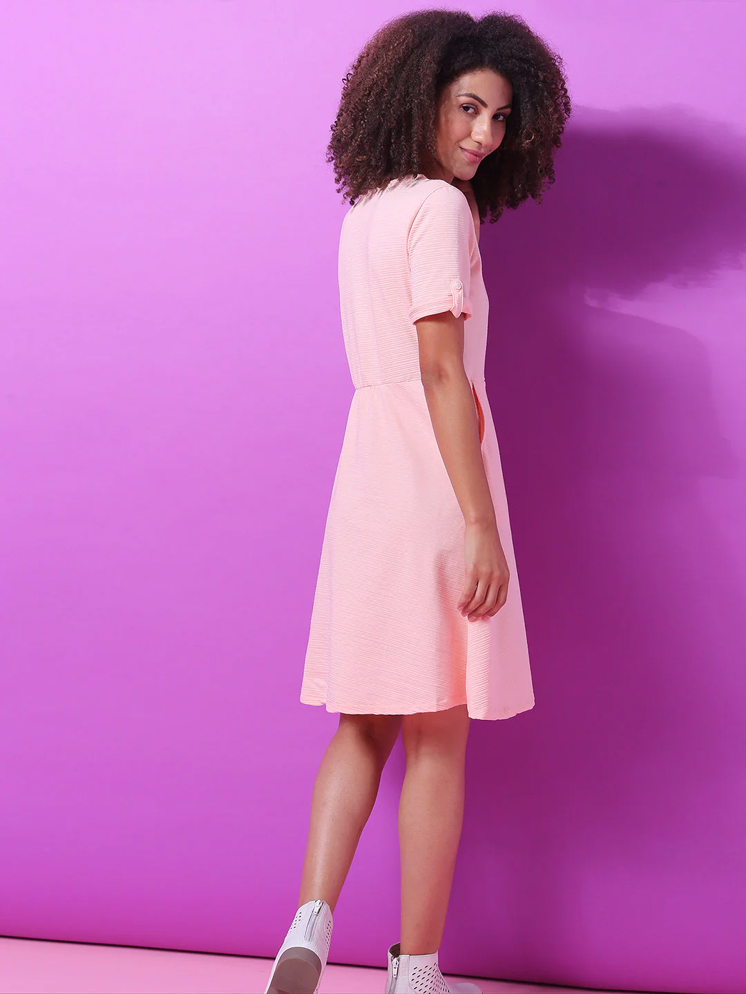 Horizontal Self-Design Dress - Image 5