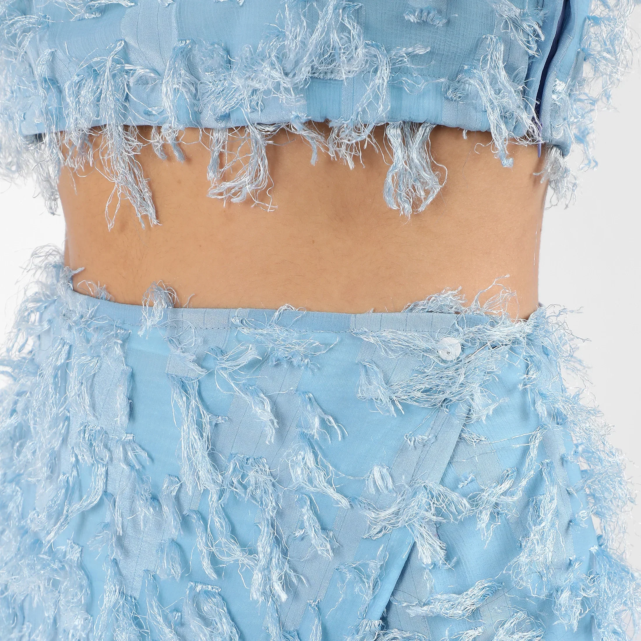 Light Blue All-Around Tassel Co-Ord Set - Image 2