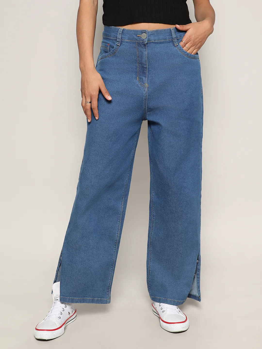 Mid-Rise Baggy Denim Jeans - Image 2