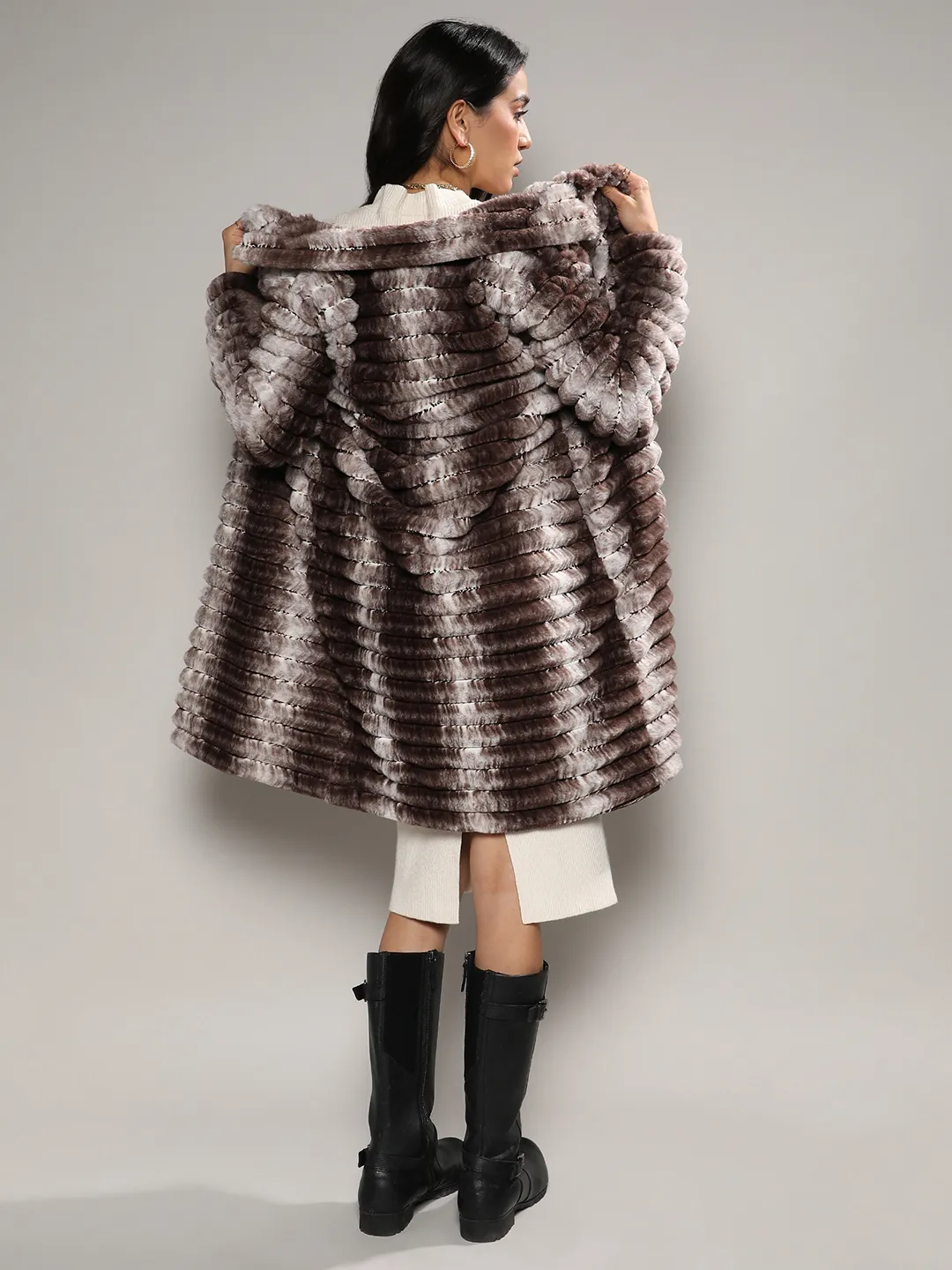 Ombre Ripple Long Coat - Image 4