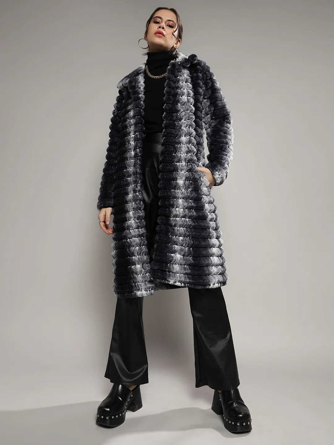 Ombre Ripple Long Coat - Image 5
