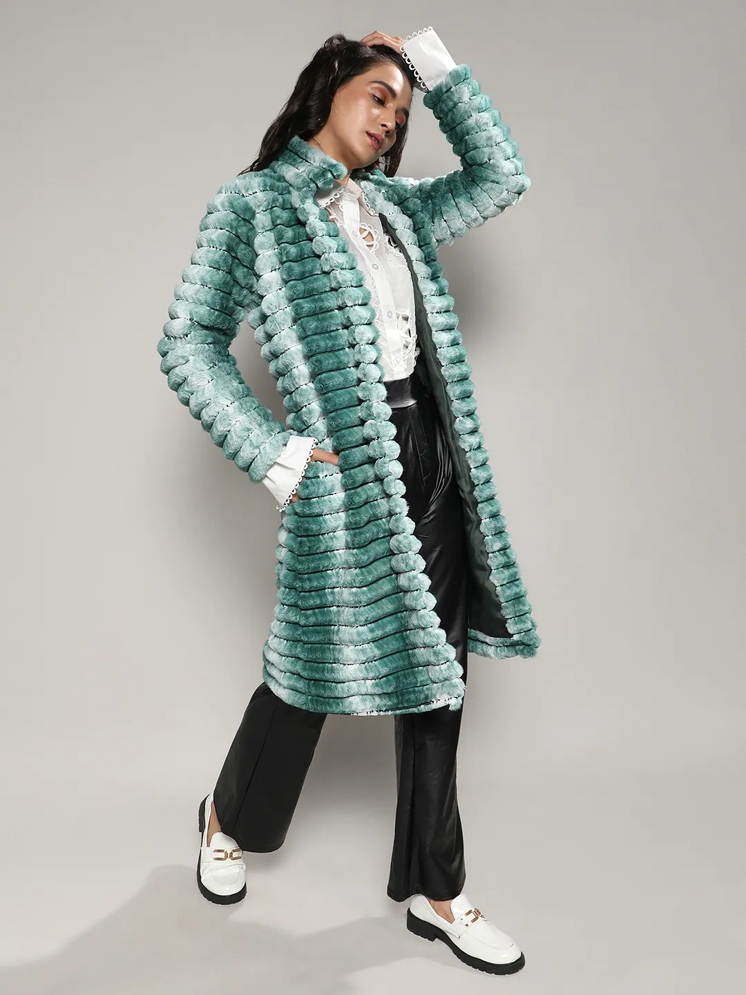 Ombre Ripple Long Coat - Image 3