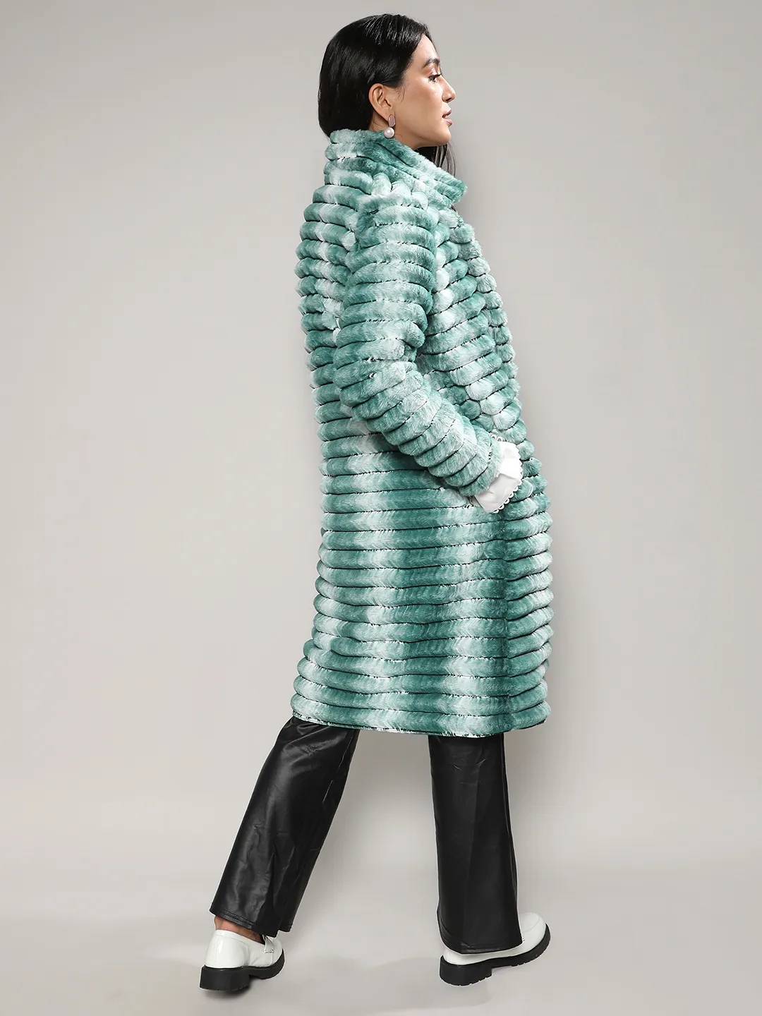 Ombre Ripple Long Coat - Image 4