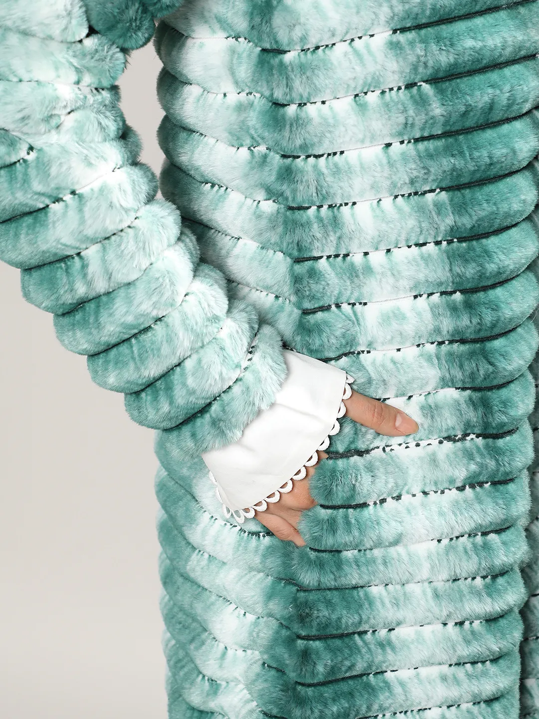 Ombre Ripple Long Coat - Image 7