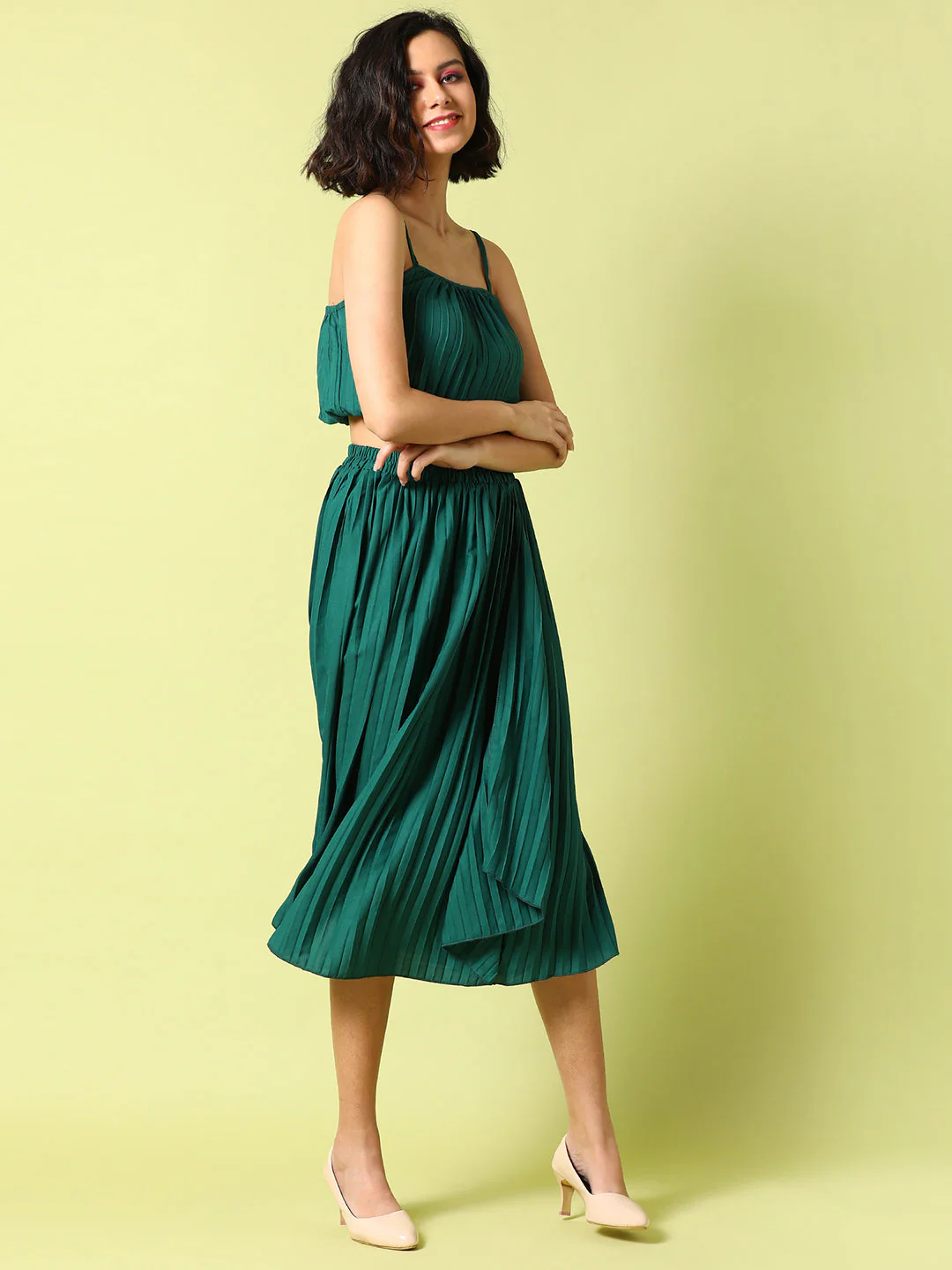 Pleated Blouson Co-Ord Set - Image 2
