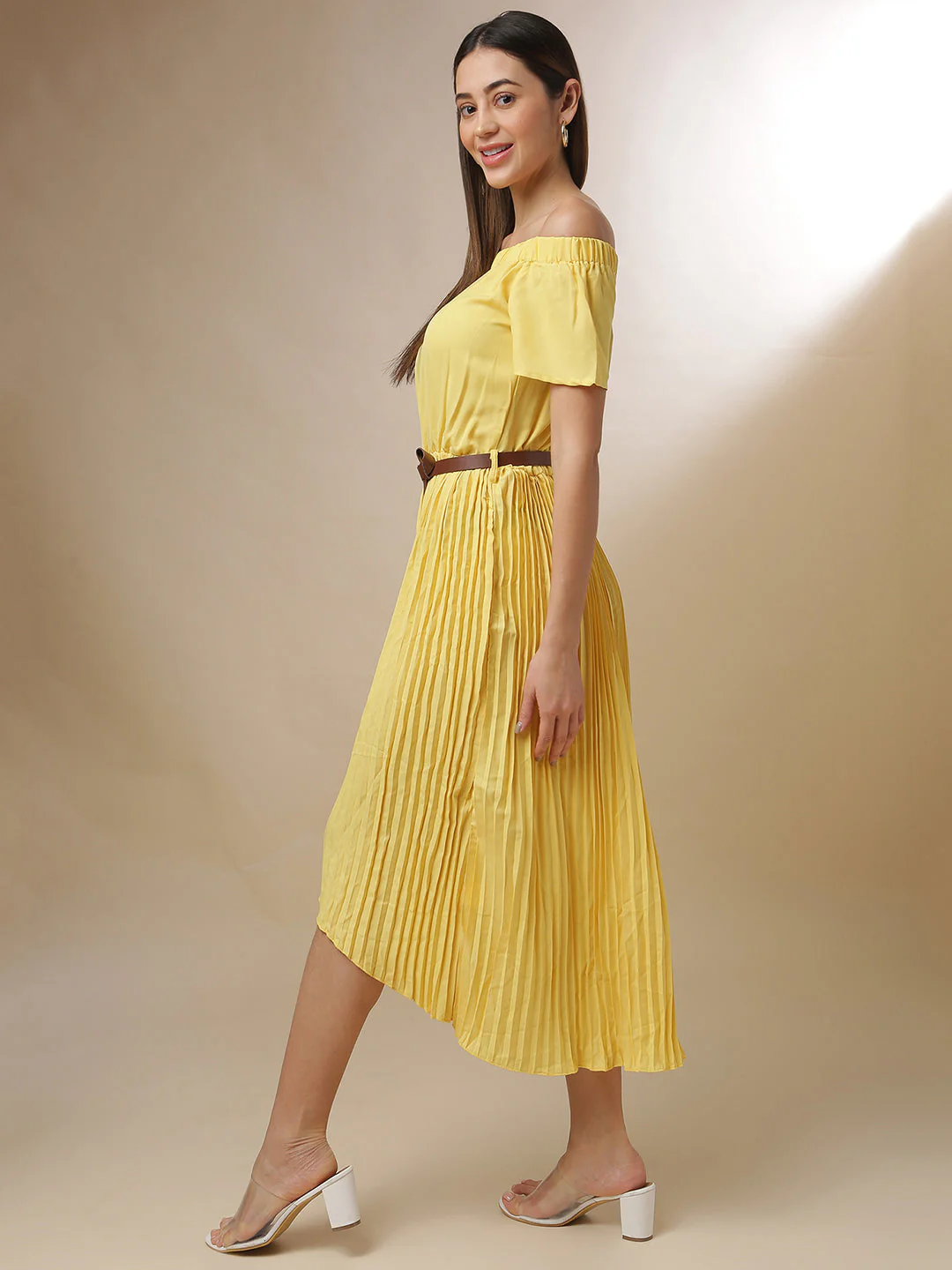 Pleated Midi Dress - Image 5
