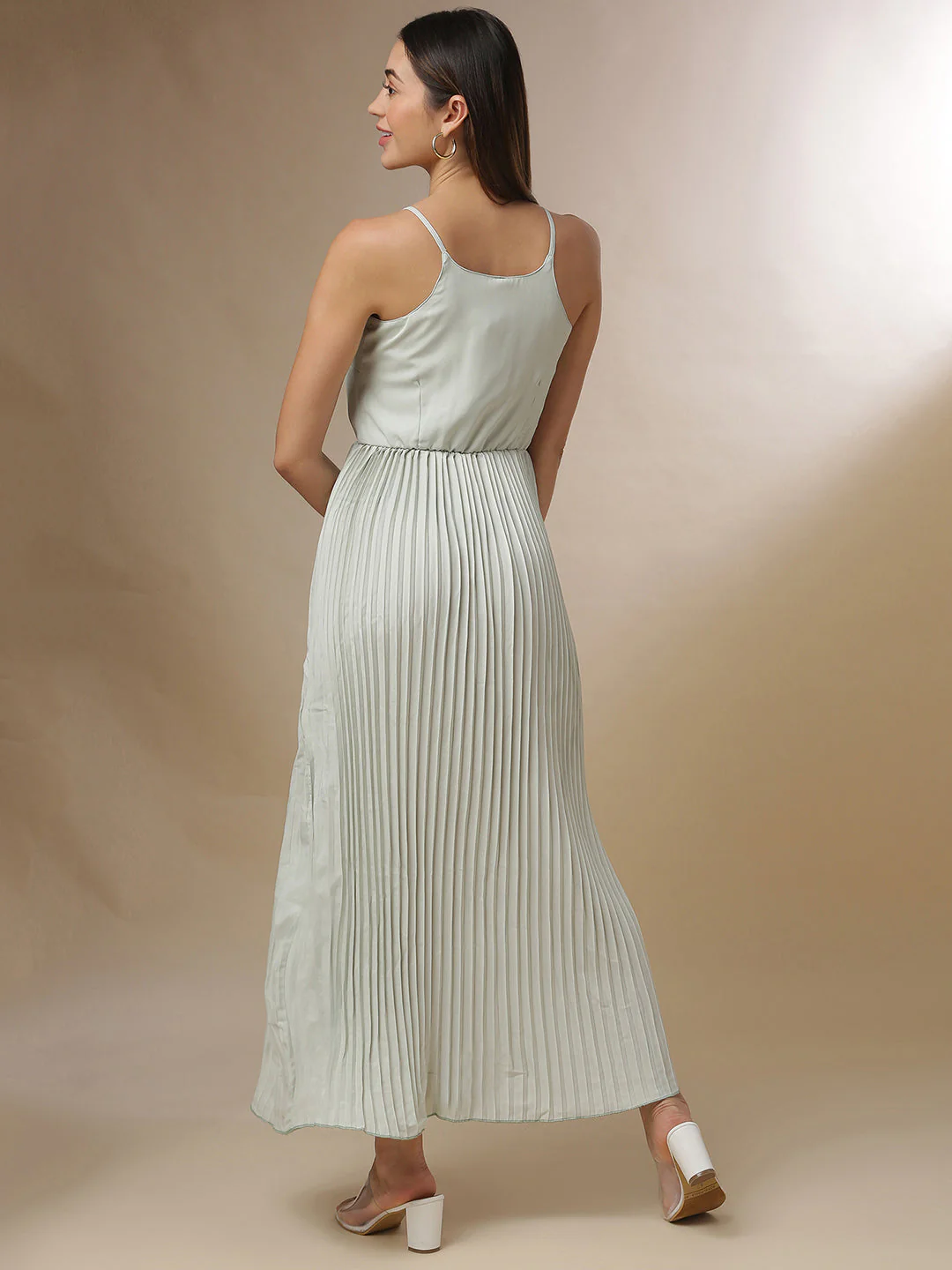 Pleated Midi Dress - Image 4