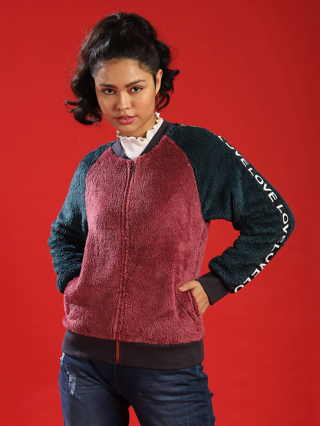 Printed Fur Jacket - Image 2