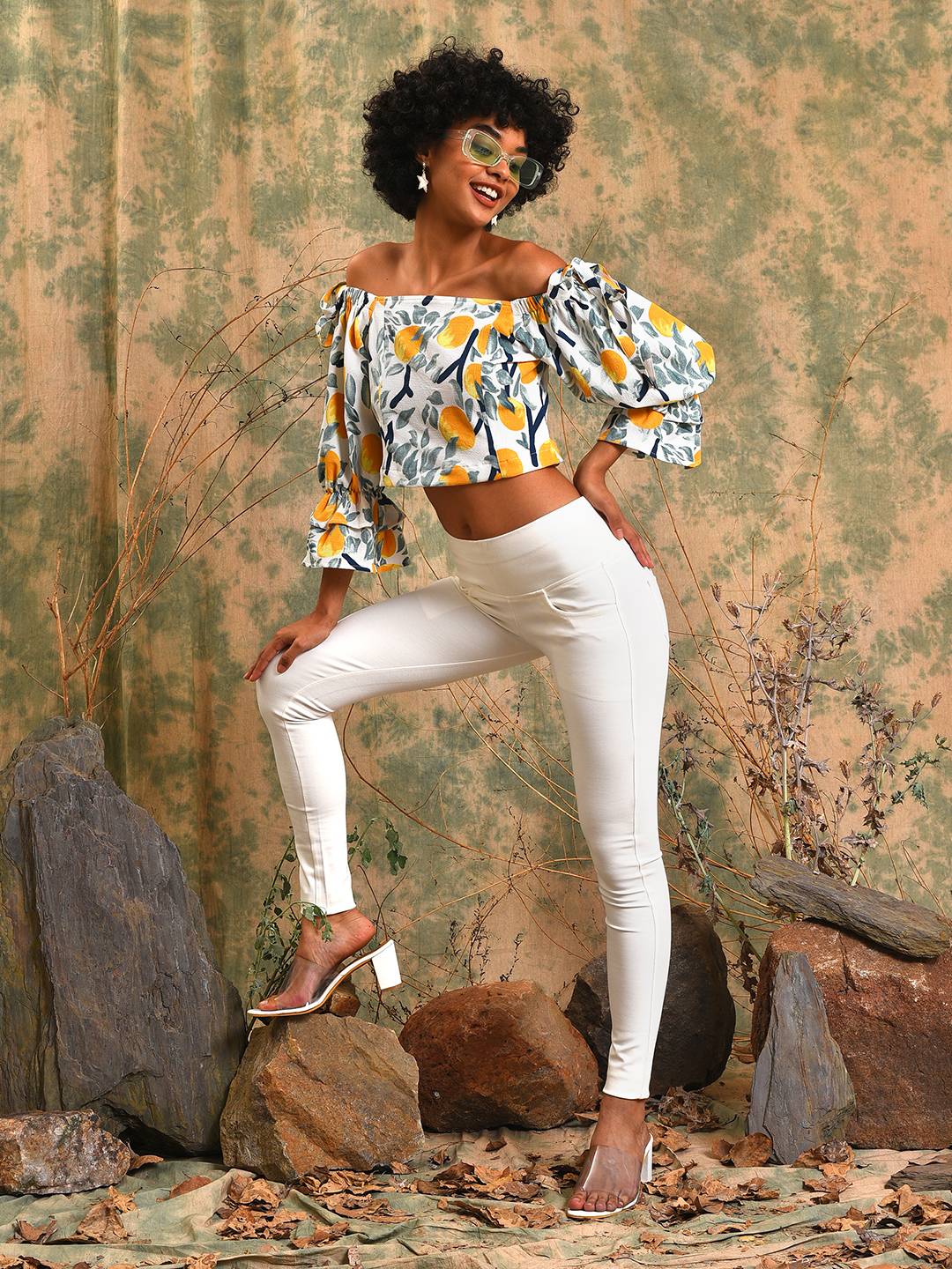 Printed Stylish Casual Crop Top - Image 4