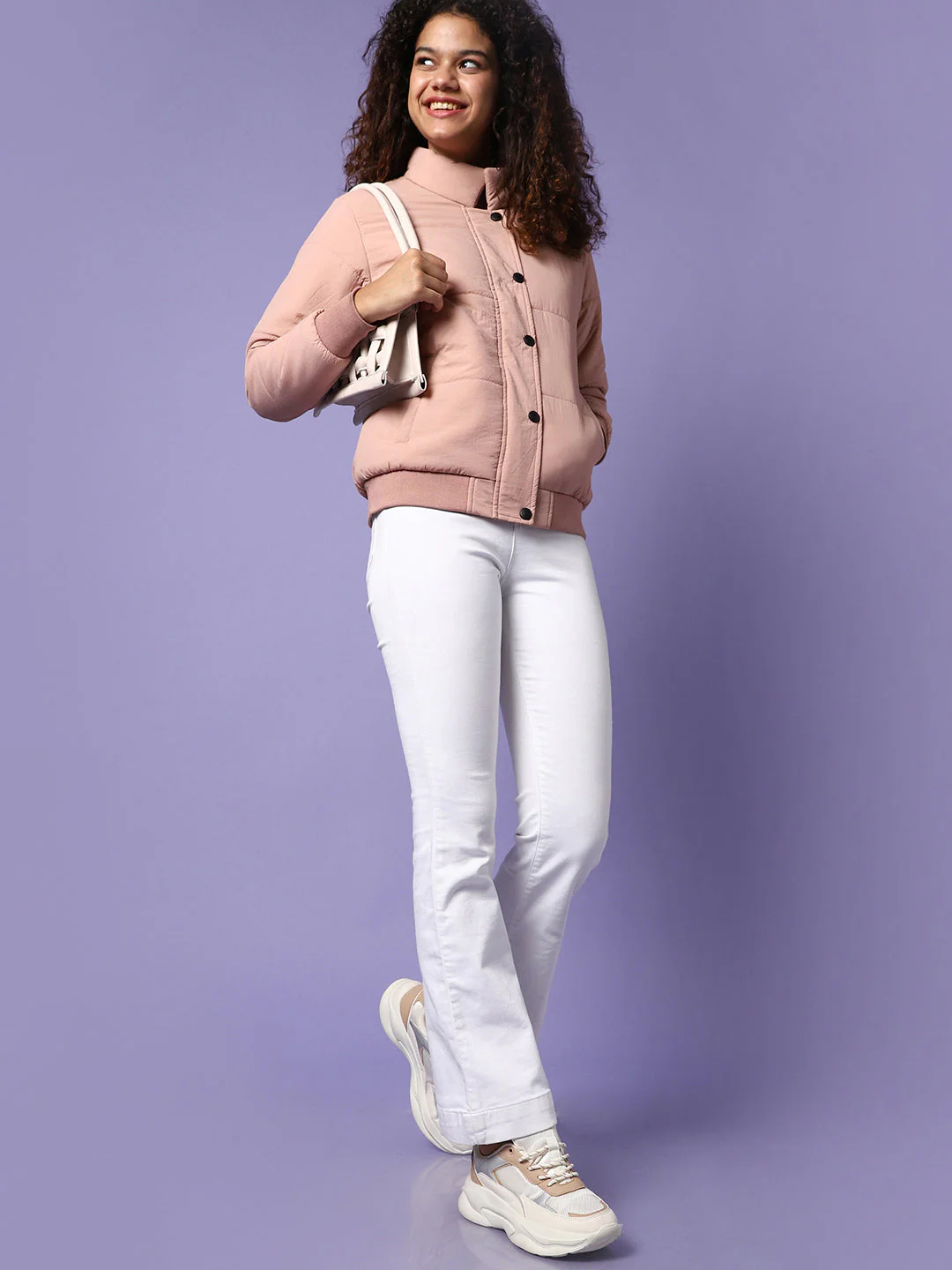 Puffer Jacket With Angled Open Pockets - Image 3