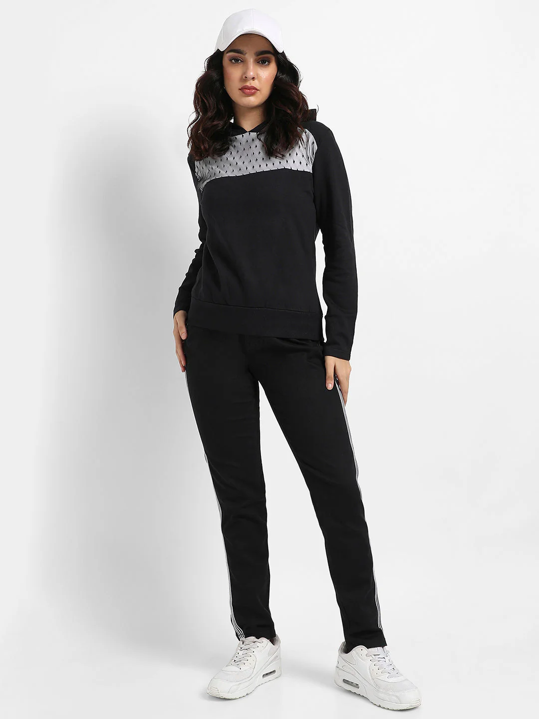 Pullover Hoodie With Mesh Details - Image 6