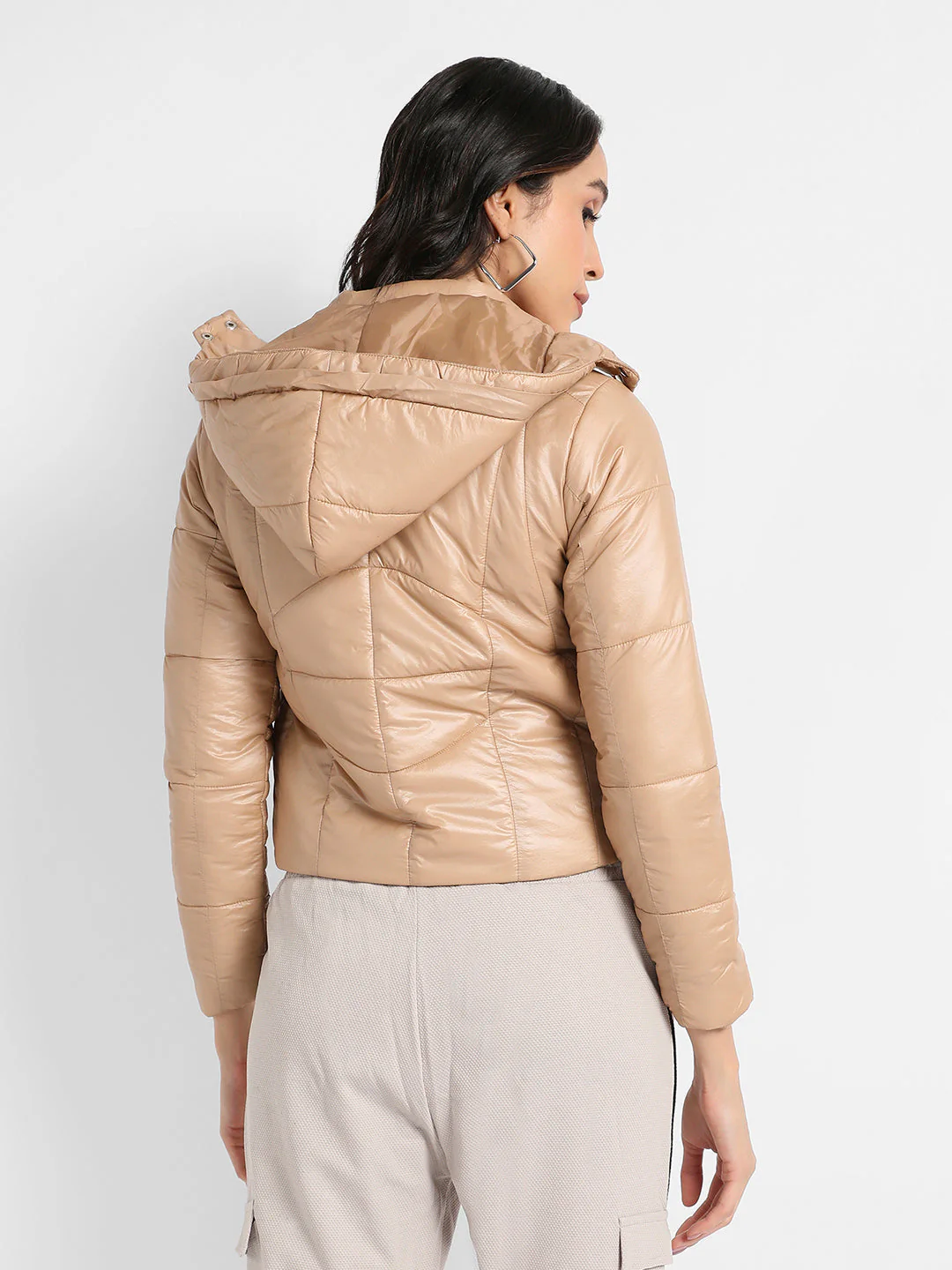 Quilted Bomber Jacket With Detachable Hood - Image 4