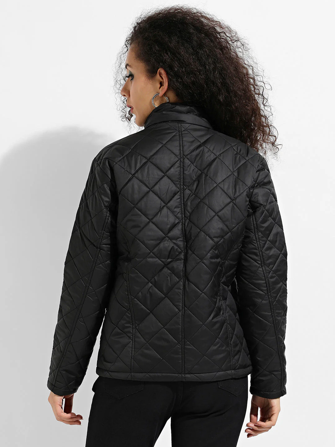 Quilted Puffer Jacket With Zip Closure - Image 4