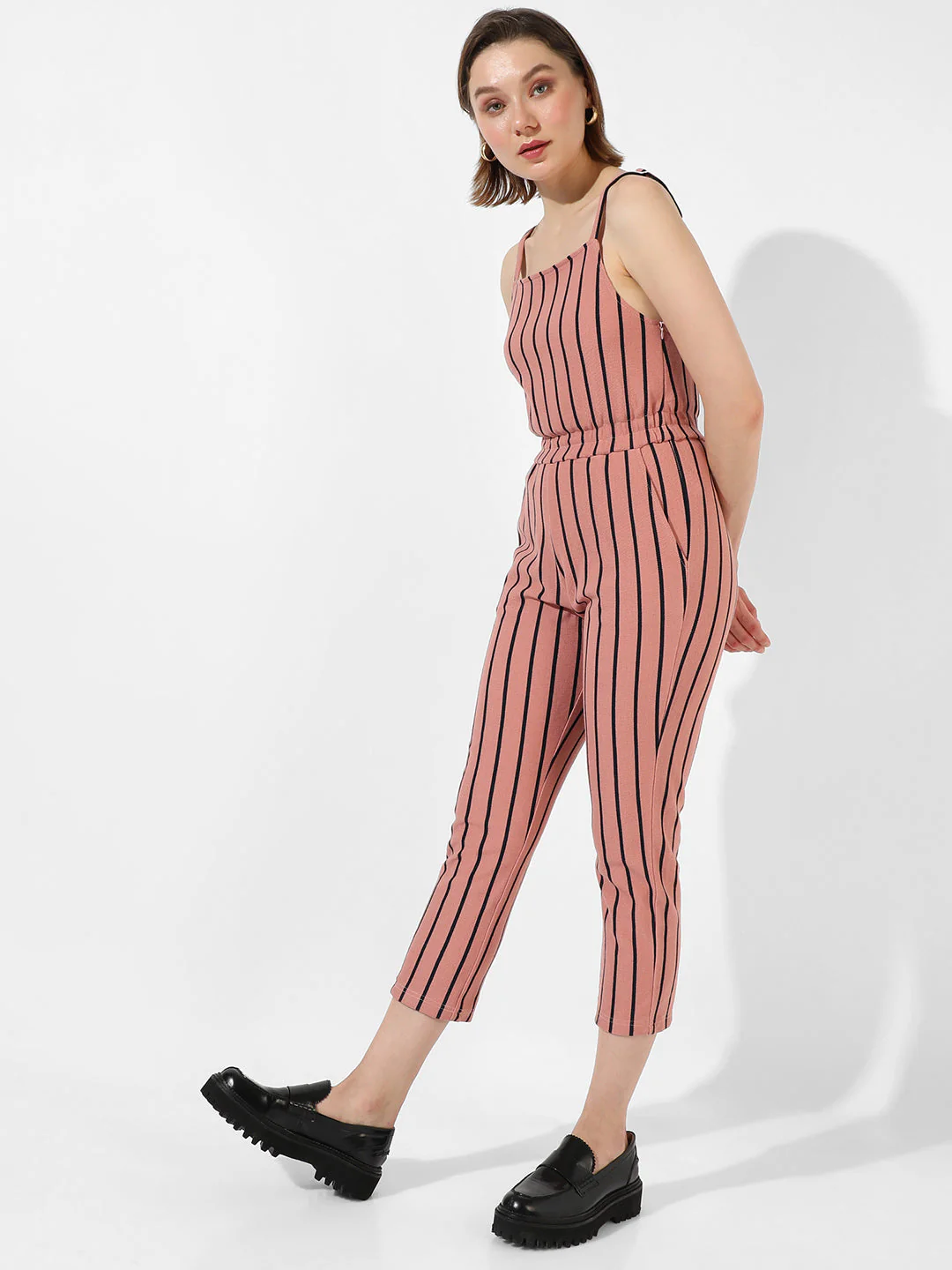 Red Solid Jumpsuit - Image 3