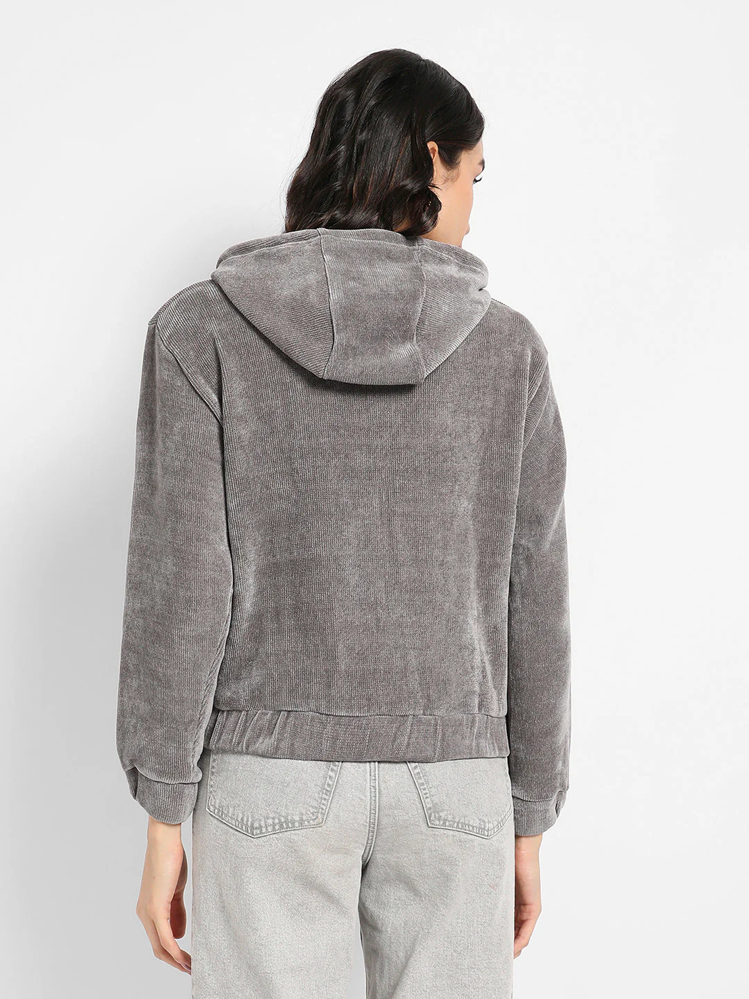 Ribbed Hoodie With Zip-Closure - Image 4