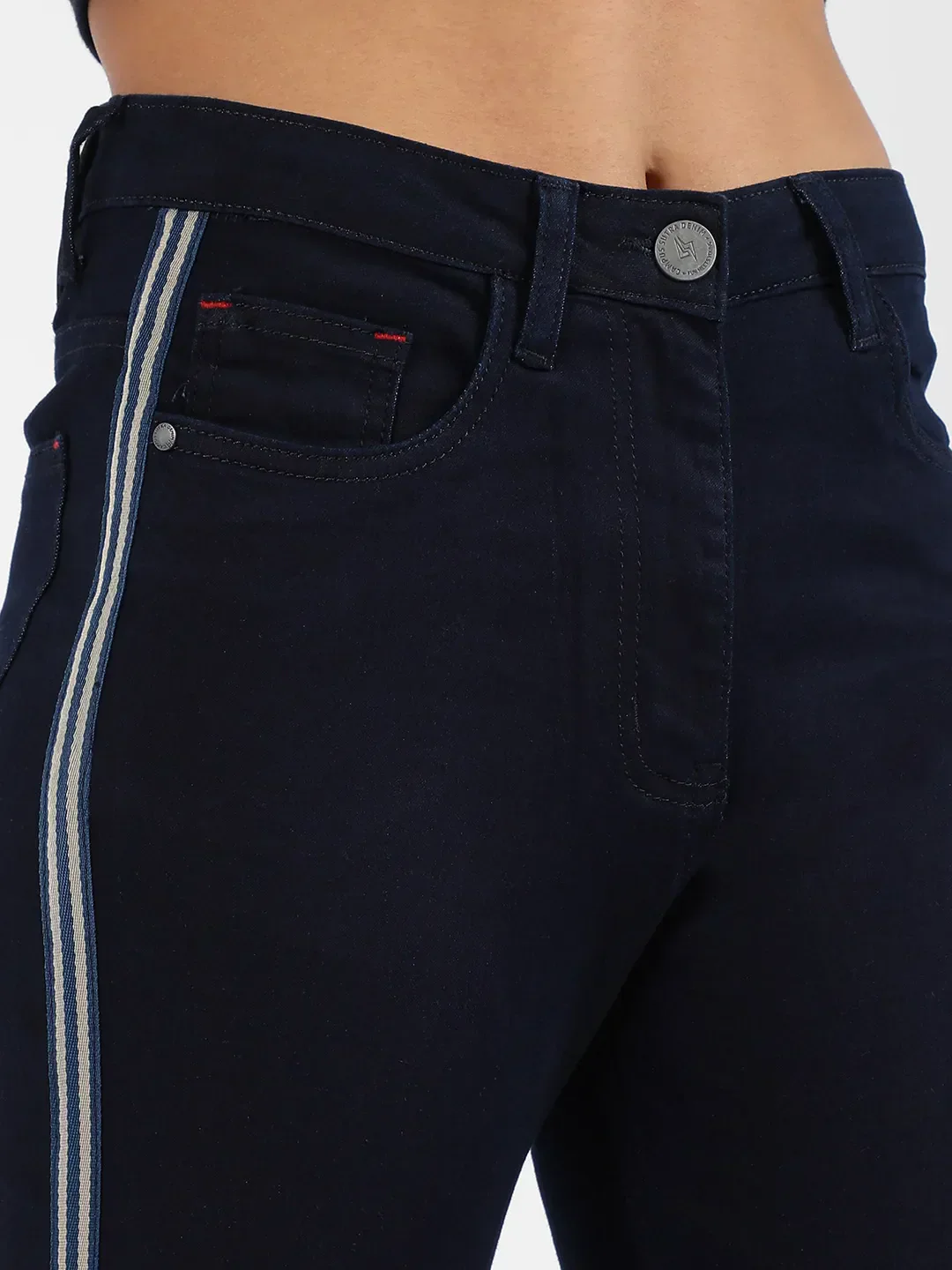 Side-Striped Denim Jeans - Image 7