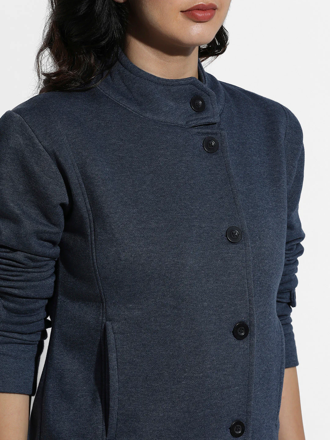 Single-Breasted Jacket With Angled Open Pockets - Image 7