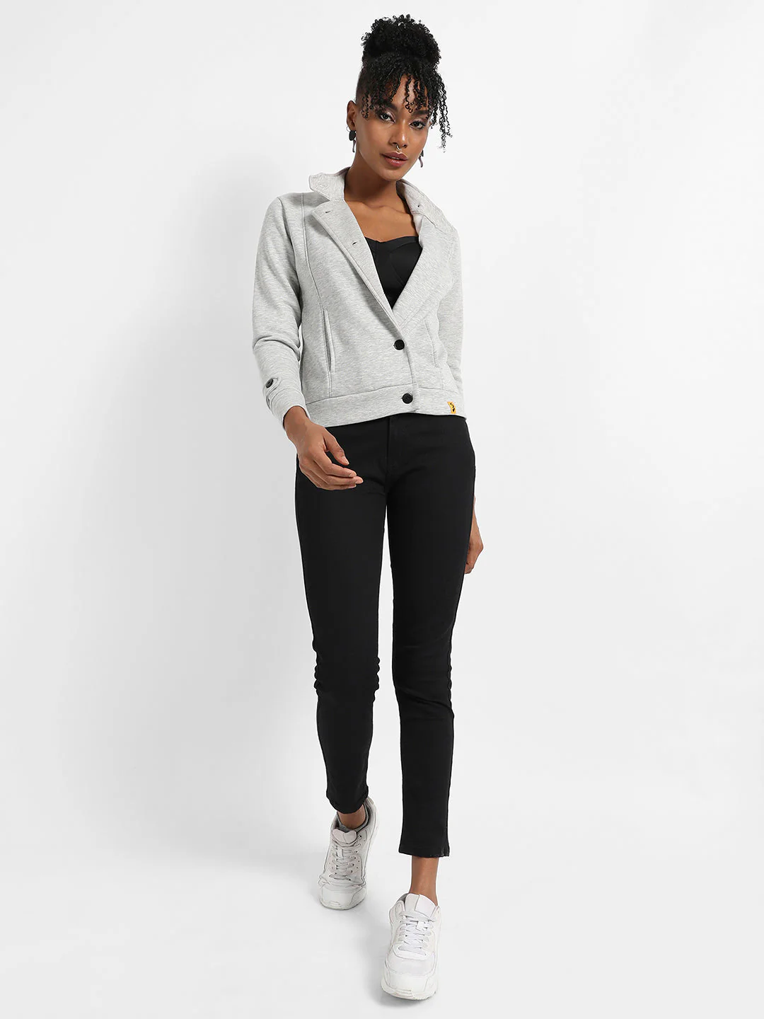 Single-Breasted Jacket With Angled Open Pockets - Image 5