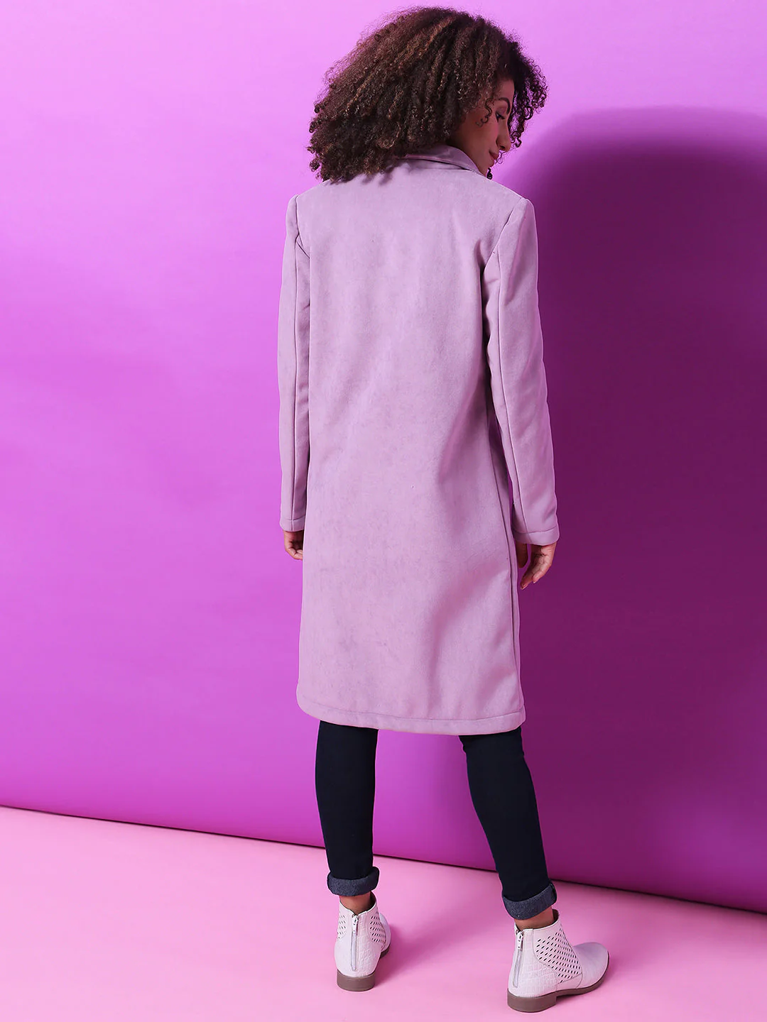 Single-Breasted Straight Long Coat - Image 5