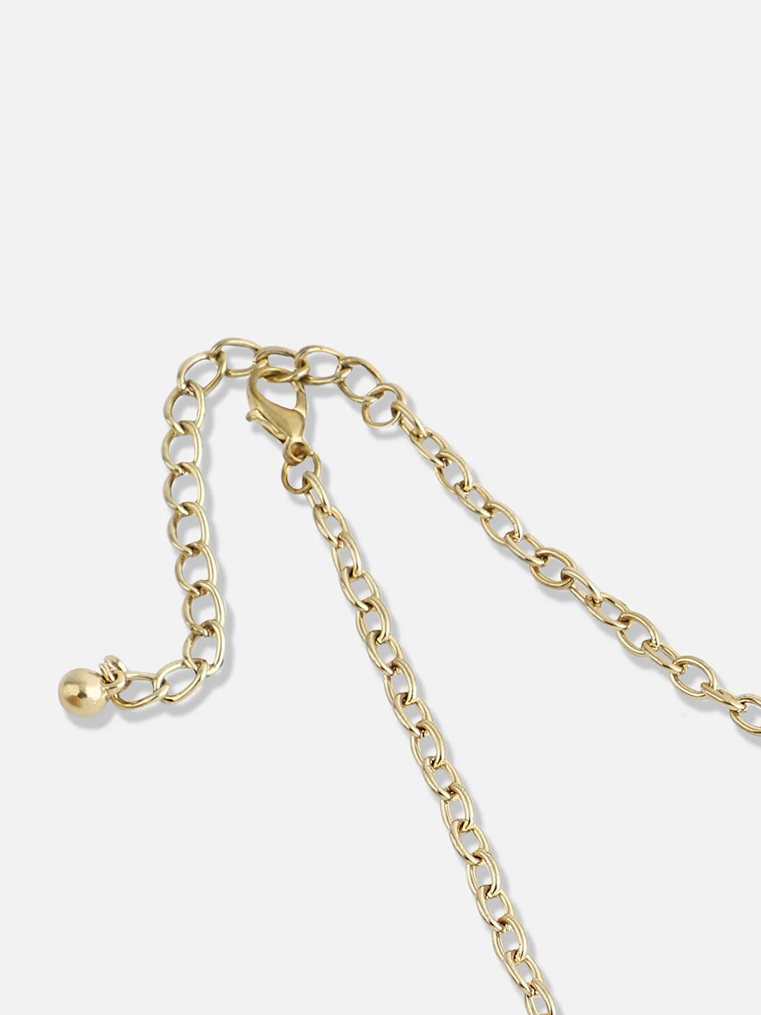 Gold Plated Designer Stone Party Necklace and Earring Set - Image 6