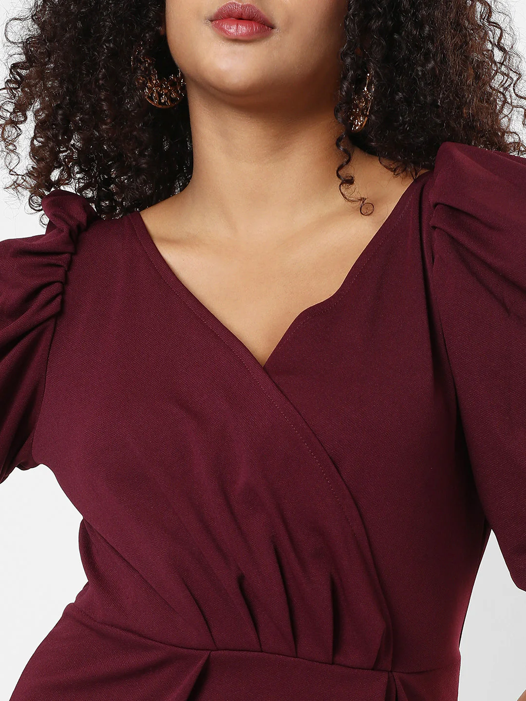 Solid Maroon Dress - Image 7