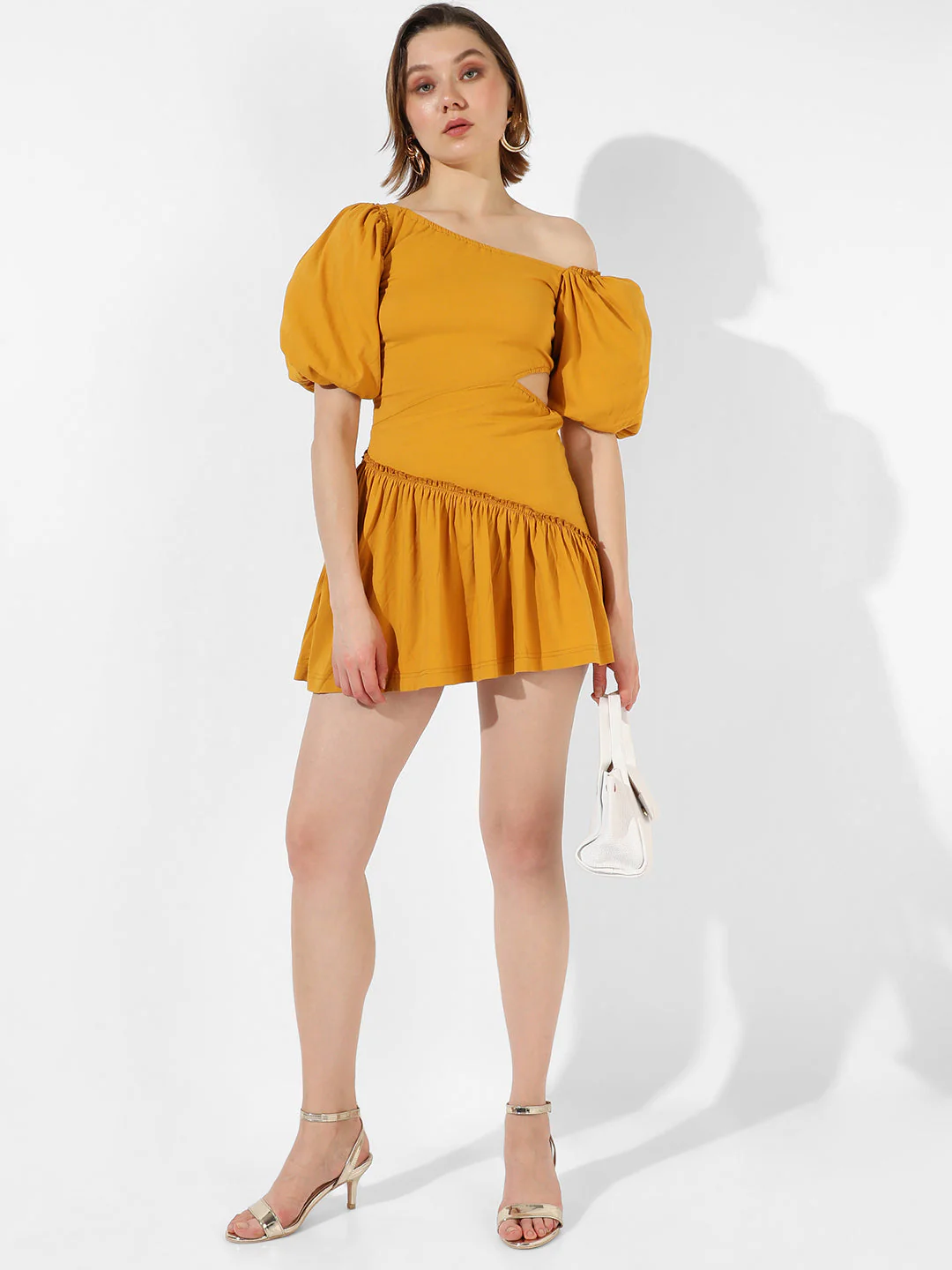 Solid Mustard Yellow Dress - Image 5