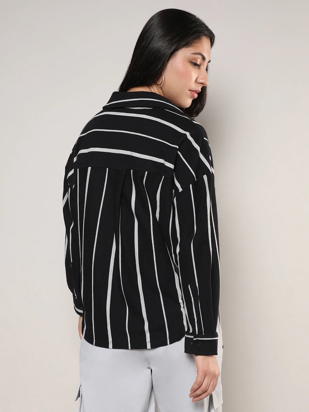 Striped Boxy Shirt - Image 4