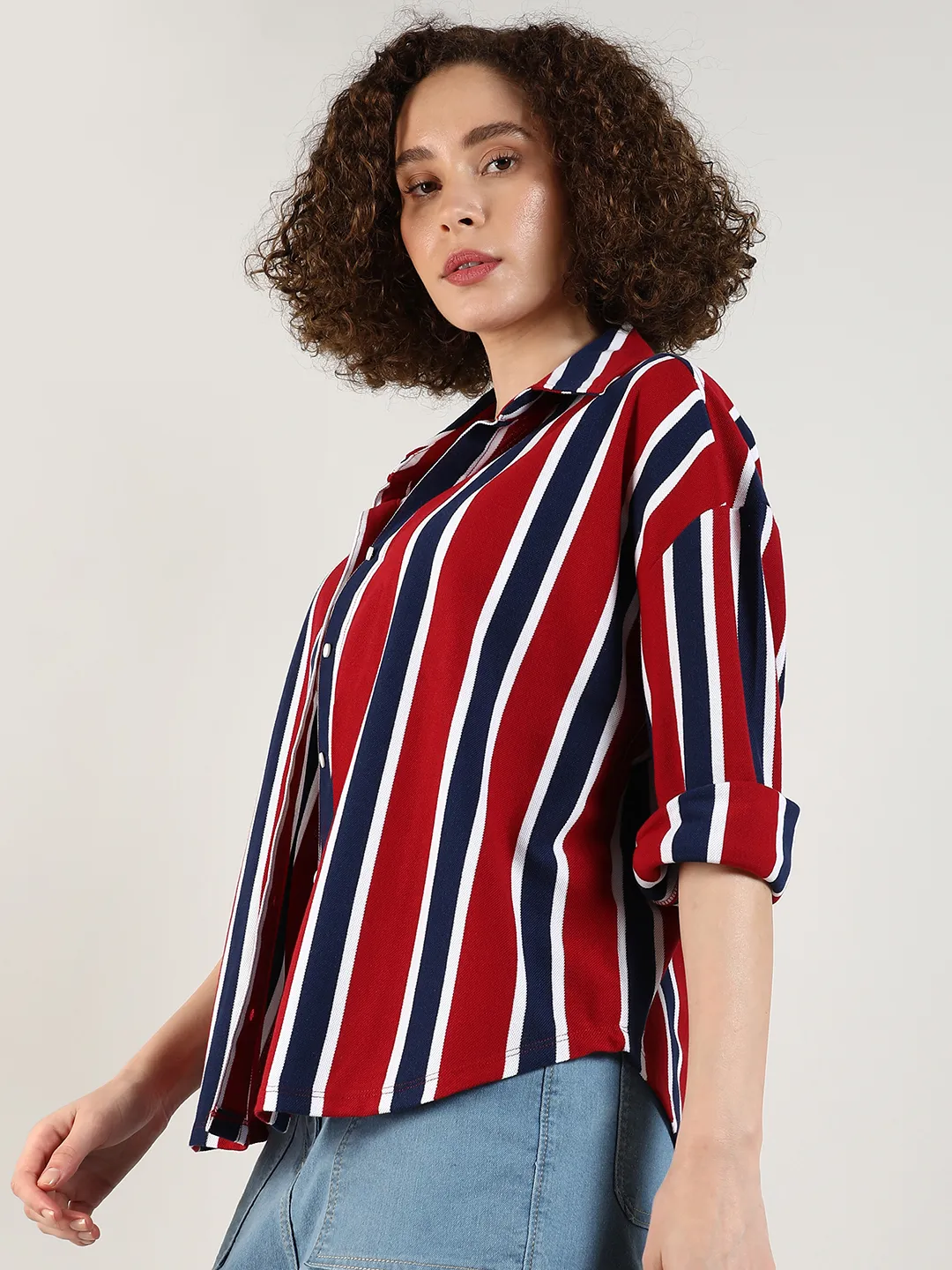 Striped Boxy Shirt - Image 3