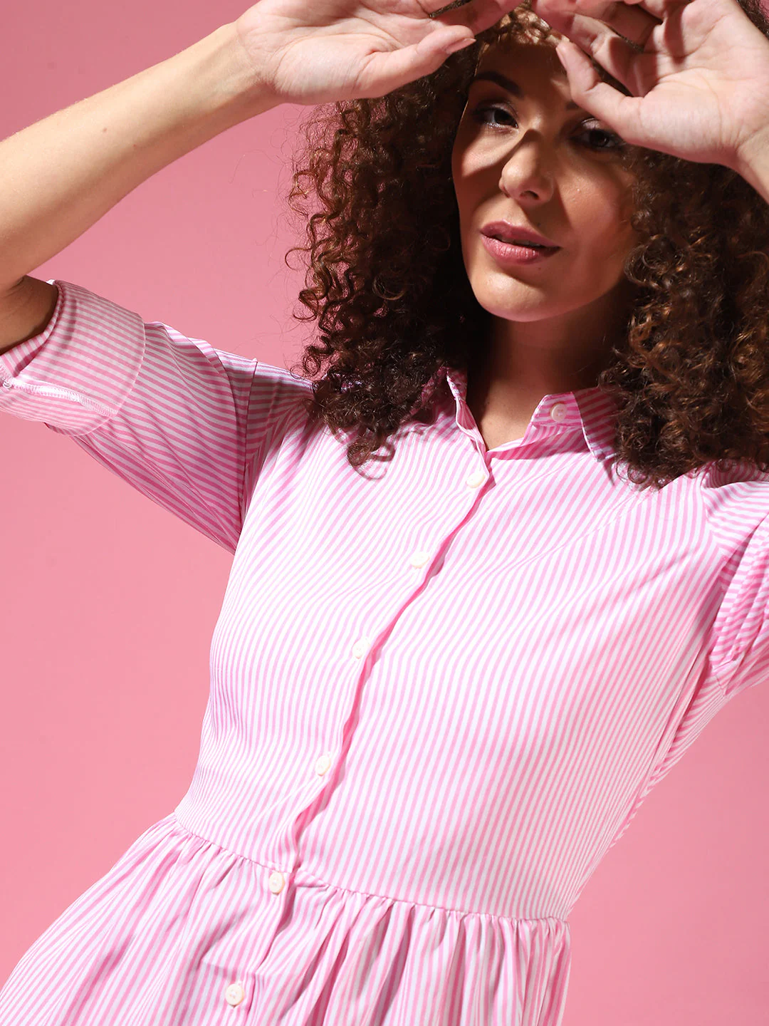 Striped Mini Dress - Image 6