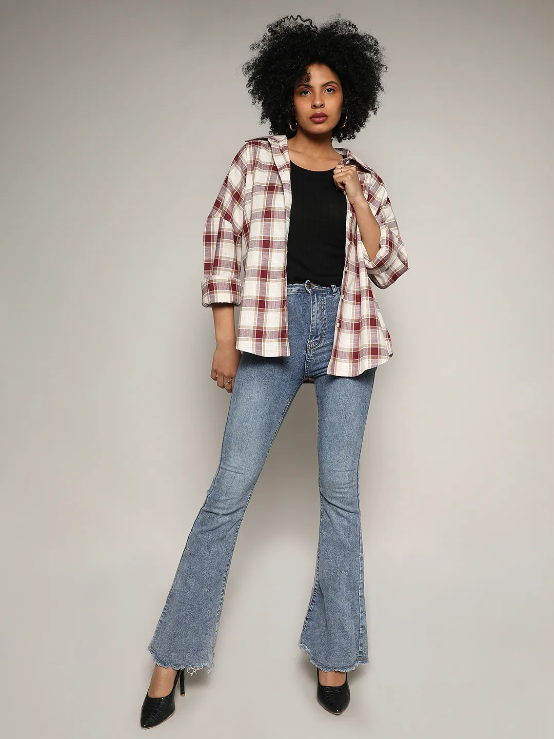 Tartan Plaid Boxy Shirt - Image 5