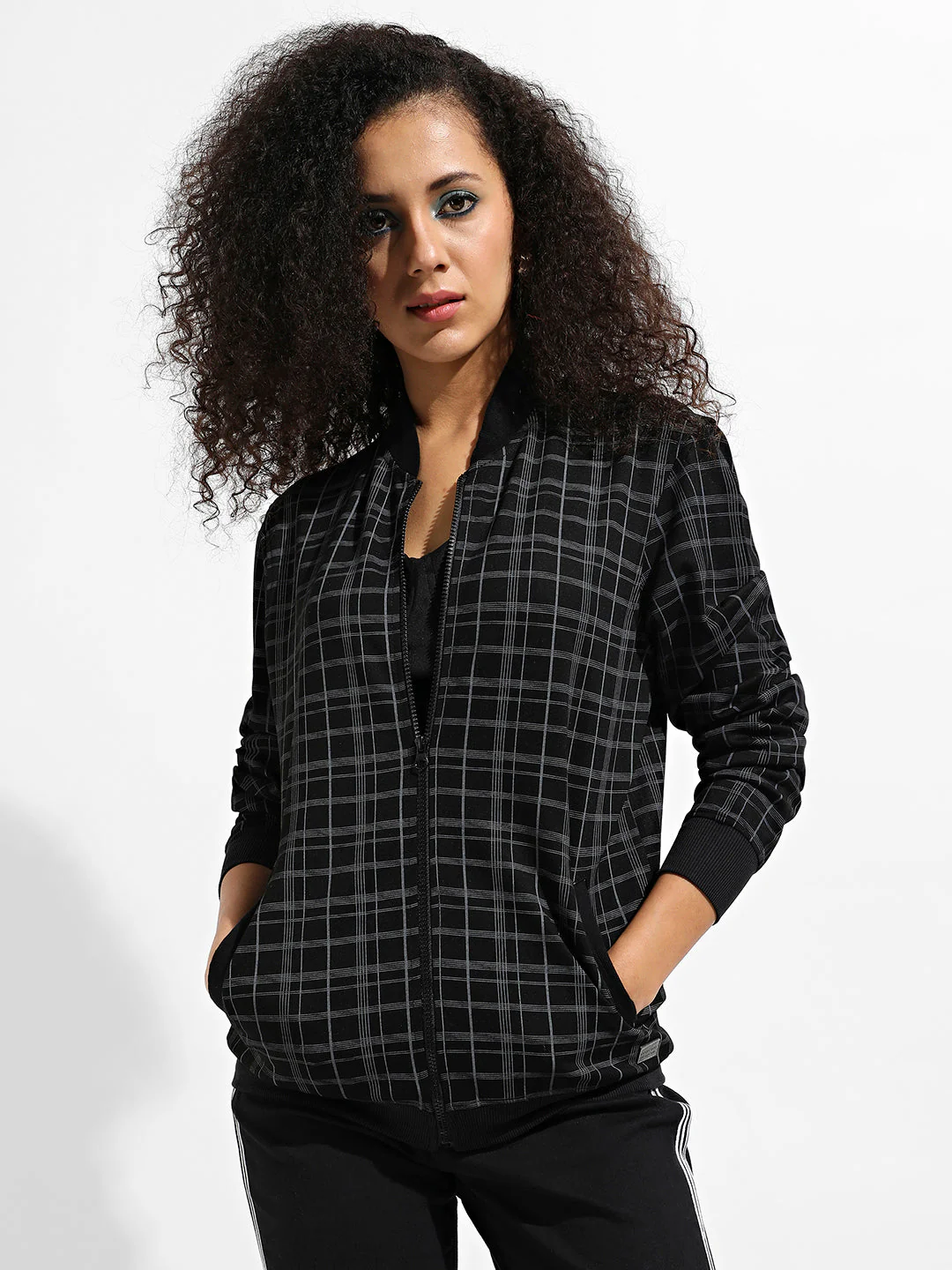 Tartan Plaid Jacket With Zip Closure - Image 2