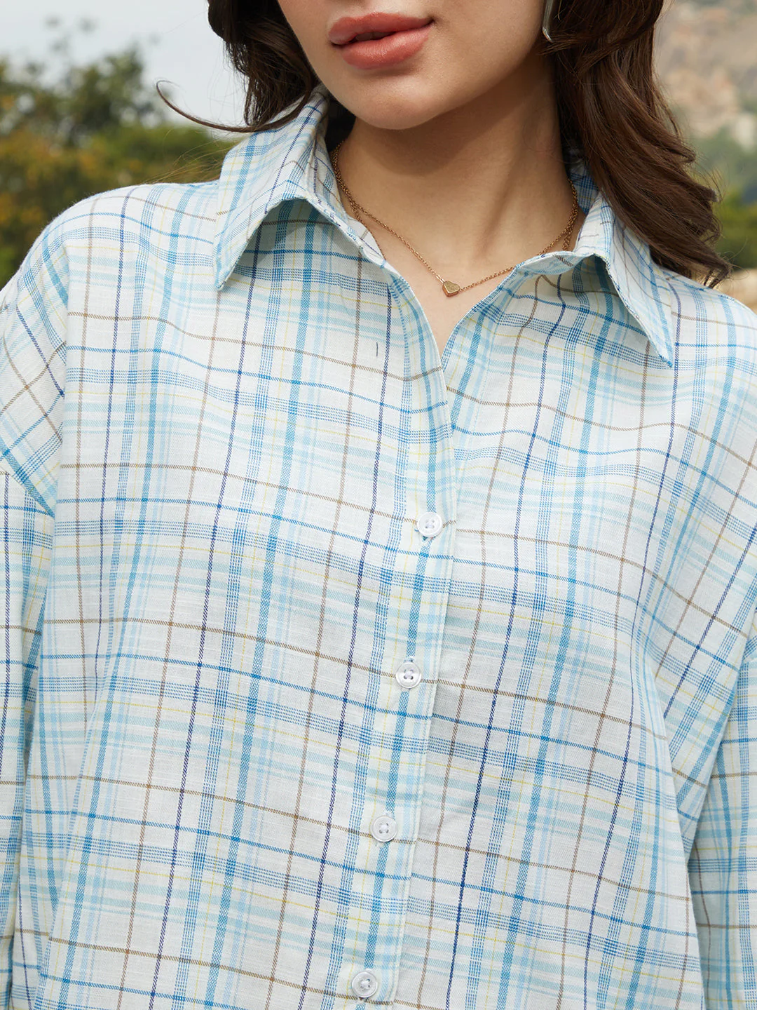 Tartan Plaid Oversized Shirt - Image 7