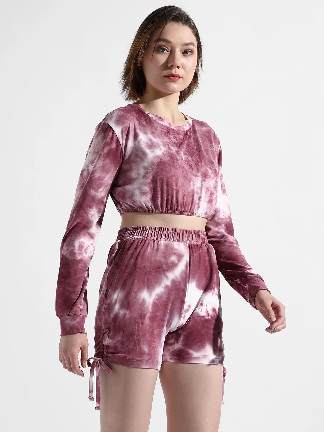Tye-Dye Maroon Co-Ords Set - Image 2