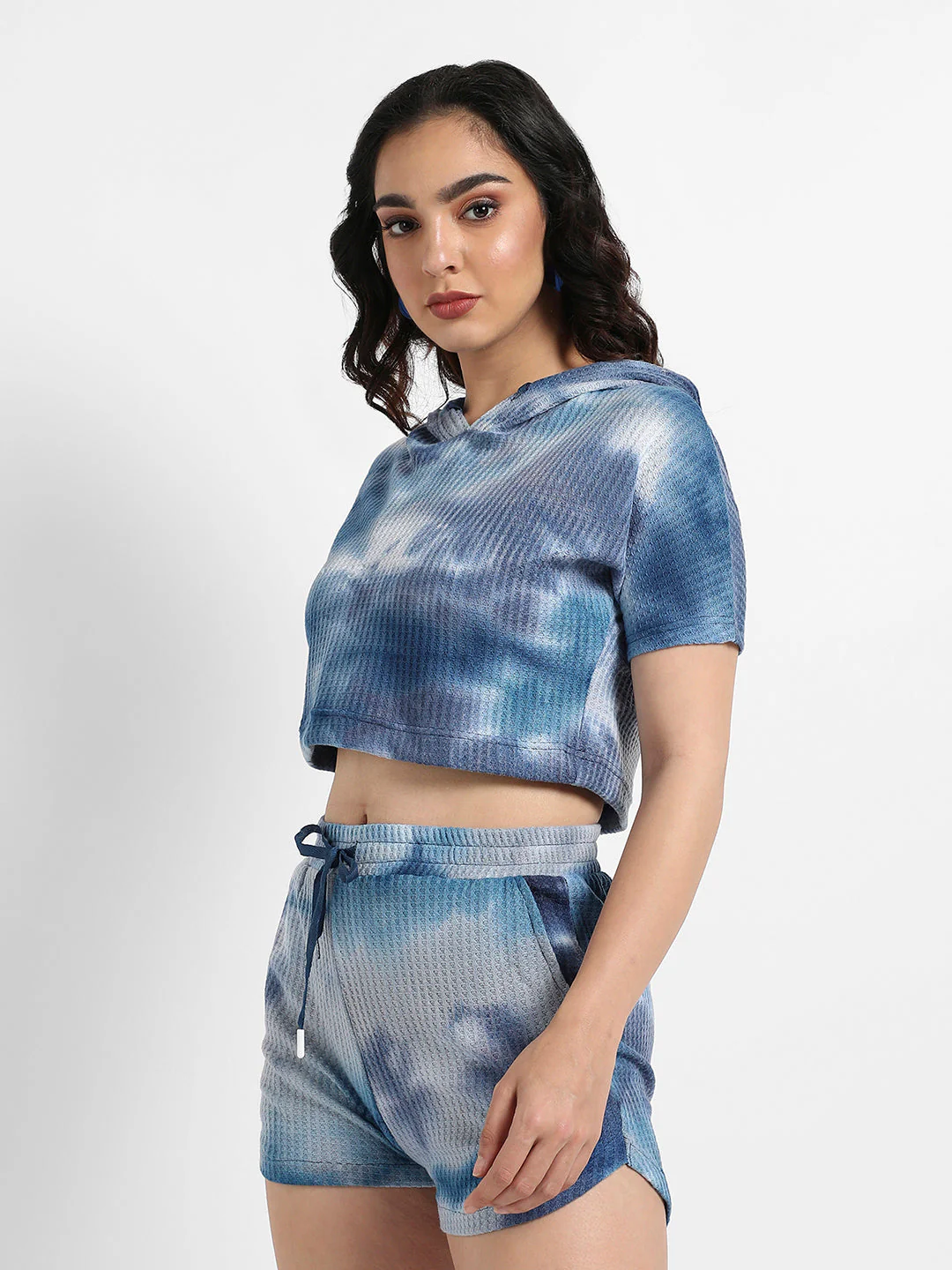 Waffle-Textured Cropped Co-Ord Set - Image 10