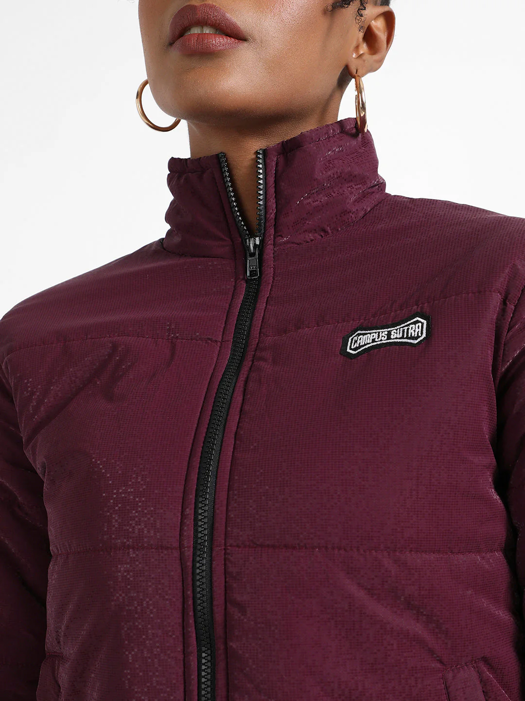 Zip-Front Bomber Jacket With Angled Open Pockets - Image 7