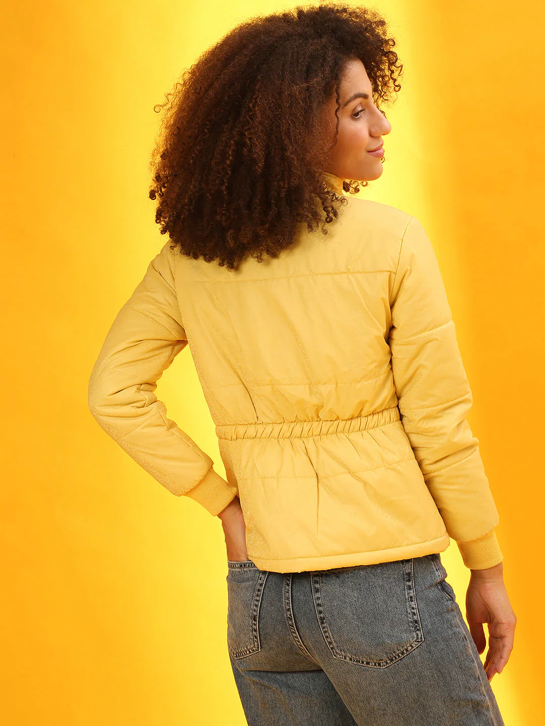 Zip-Front Bomber Jacket With Angled Open Pockets - Image 4