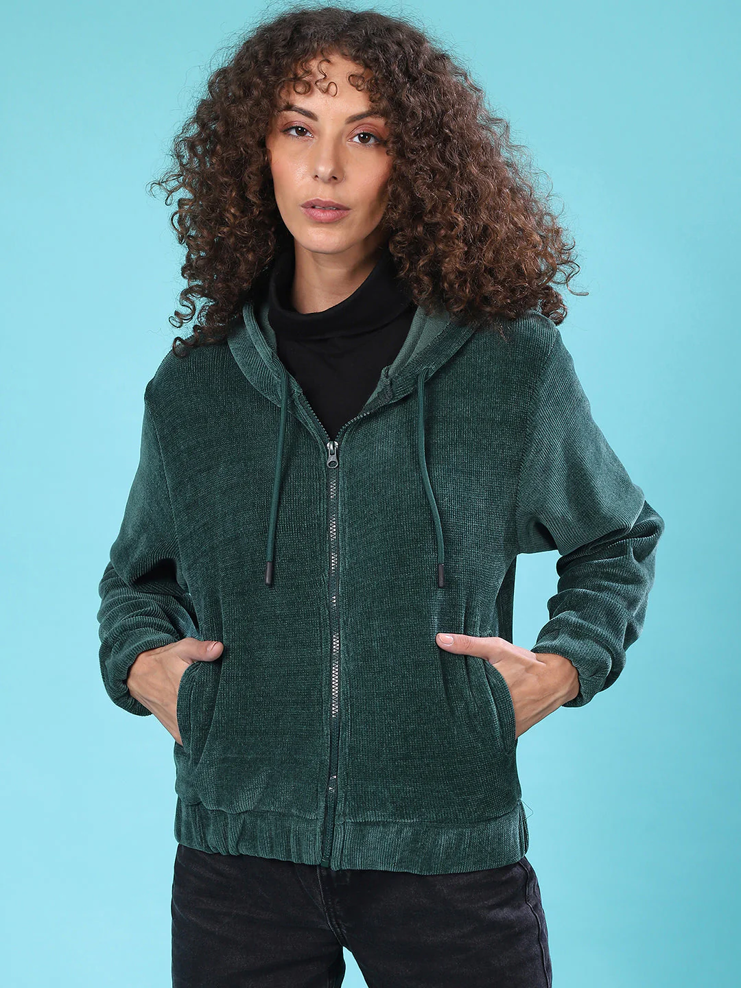 Zip-Front Fleece Hoodie - Image 2
