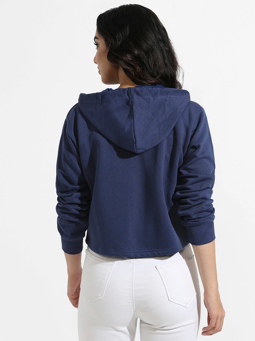 Zip-Front Hoodie With Contrast Drawstring - Image 4