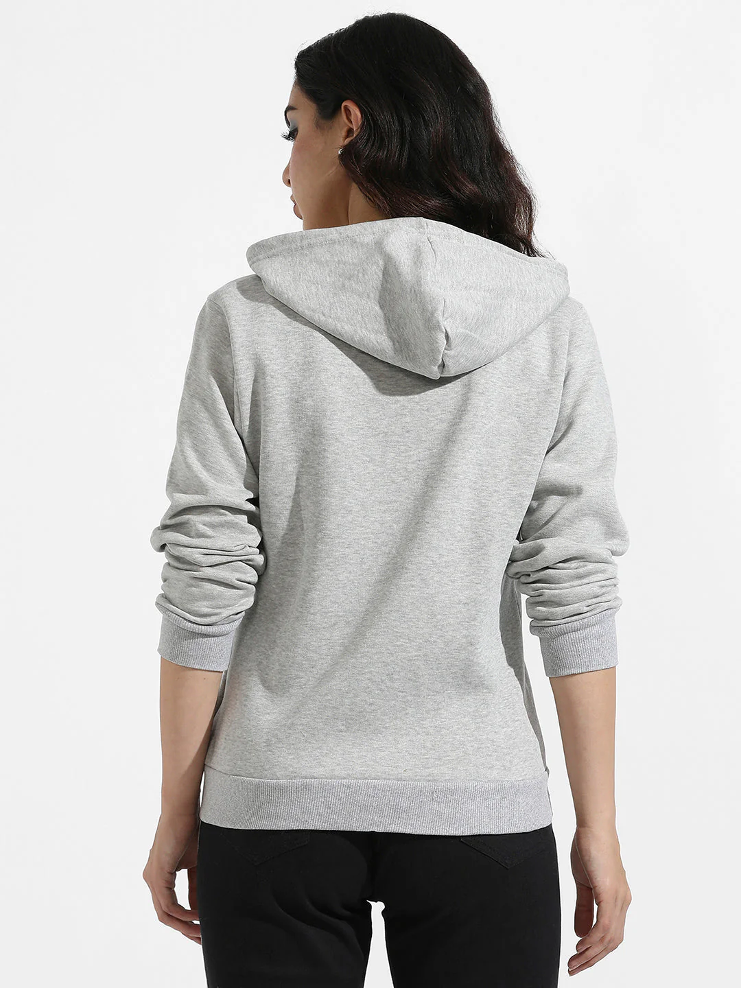 Zip-Front Hoodie With Contrast Drawstring - Image 4