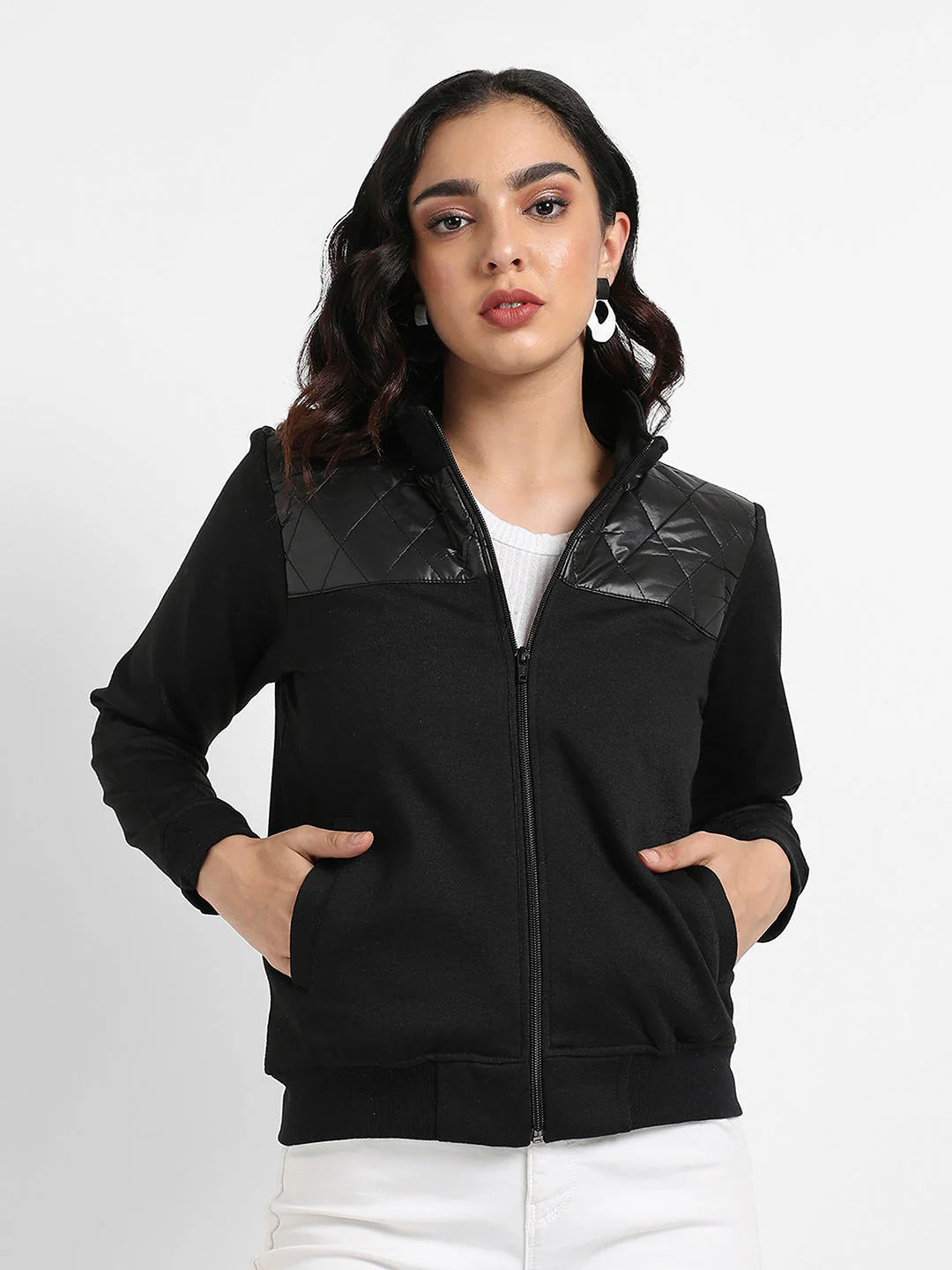 Zip-Front Jacket With Quilted Details - Image 2