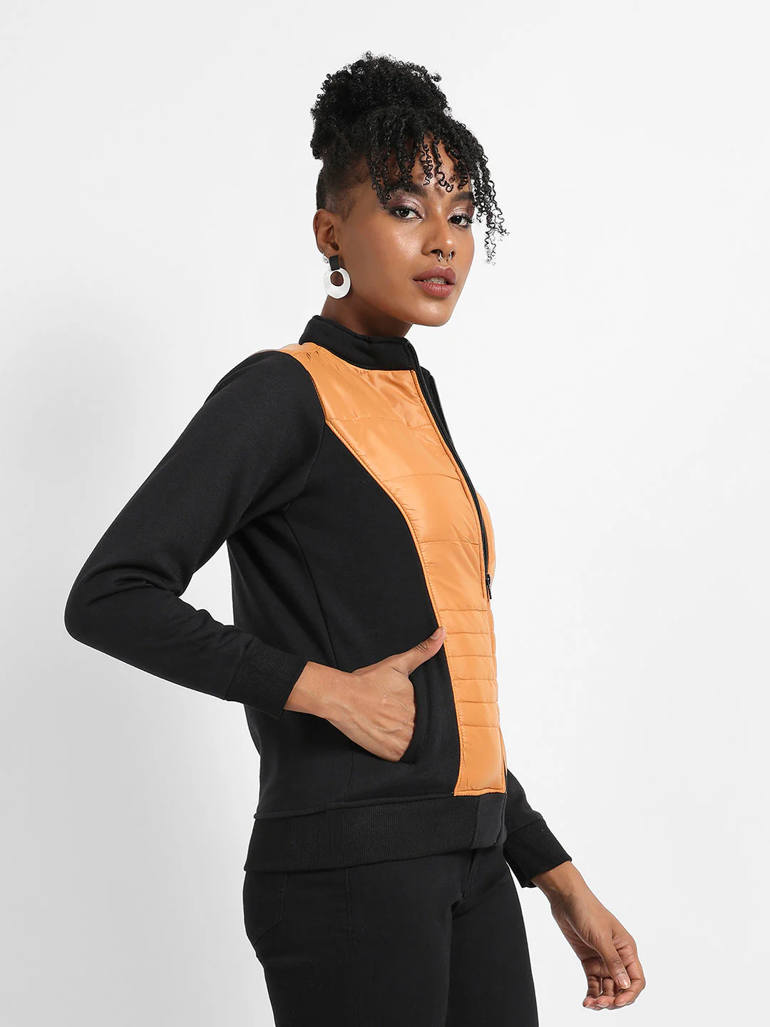 Zip-Front Jacket With Quilted Details - Image 3