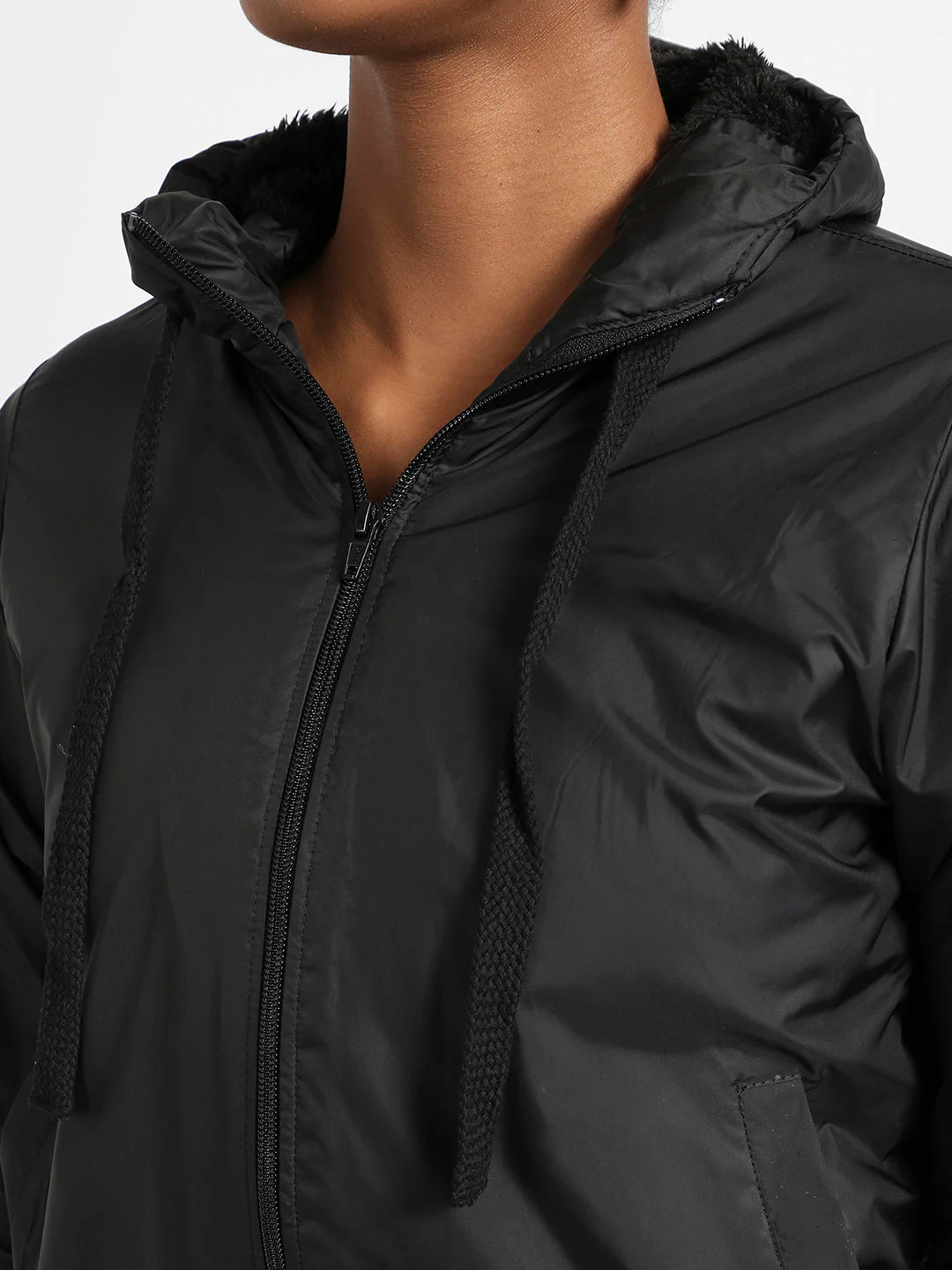 Zip-Front Jacket With Ribbed Hem - Image 7